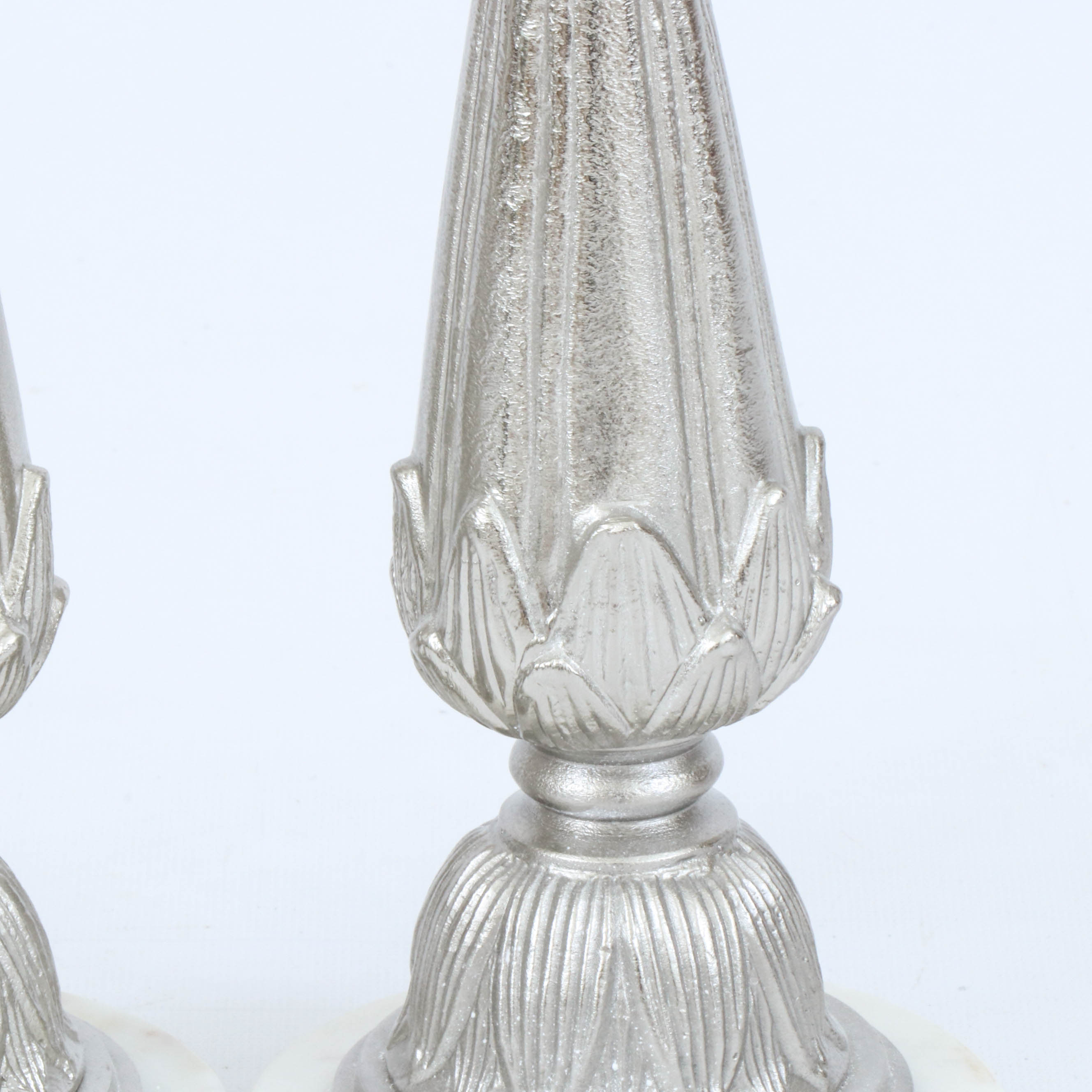 Burmese Thai Handmade Silver Plate Repousse Bowl and Michael Aram Candleholders