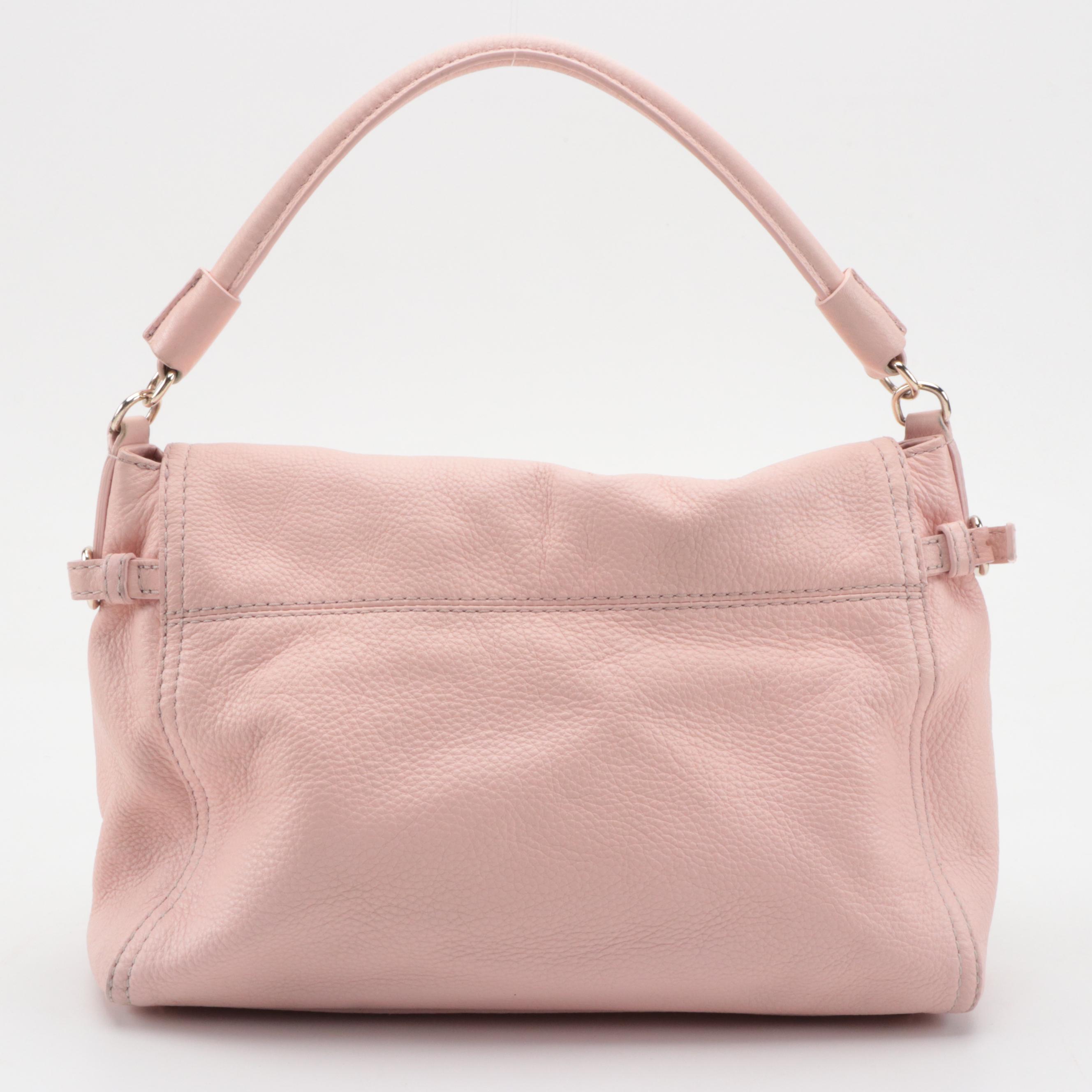 Kate Spade Cobble Hill Little Minka Satchel in Peach Blossom Grained Leather