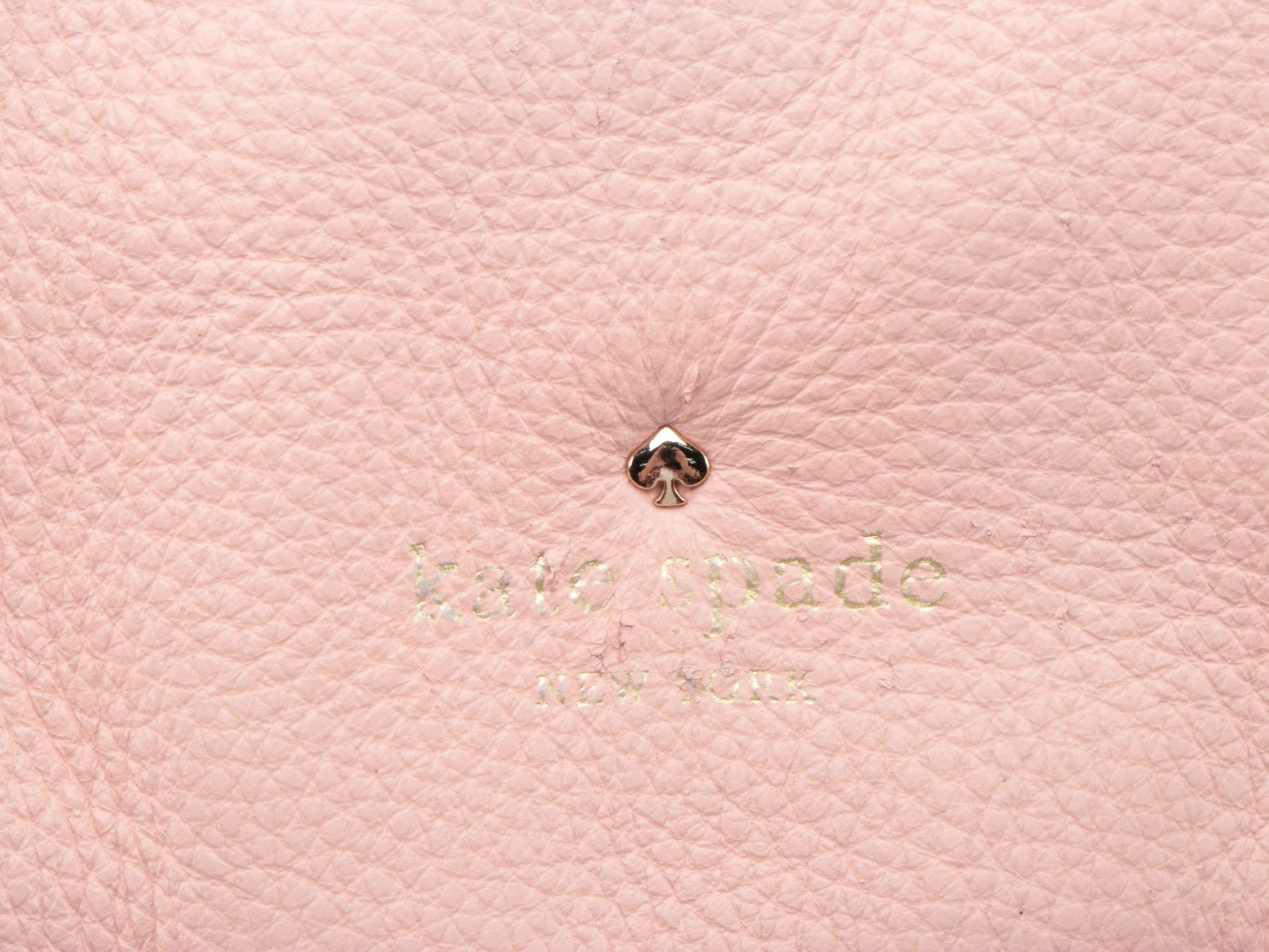 Kate Spade Cobble Hill Little Minka Satchel in Peach Blossom Grained Leather