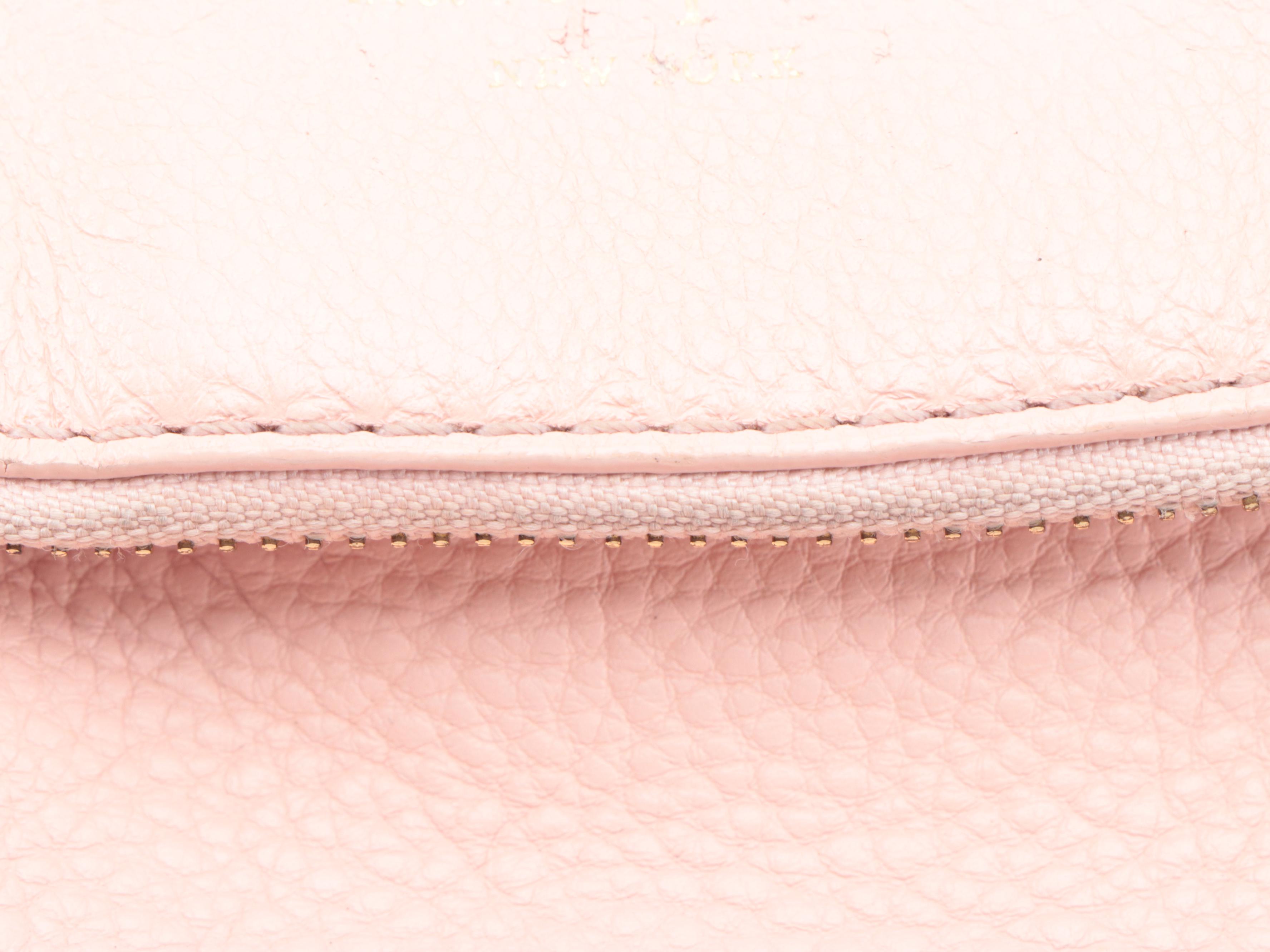 Kate Spade Cobble Hill Little Minka Satchel in Peach Blossom Grained Leather