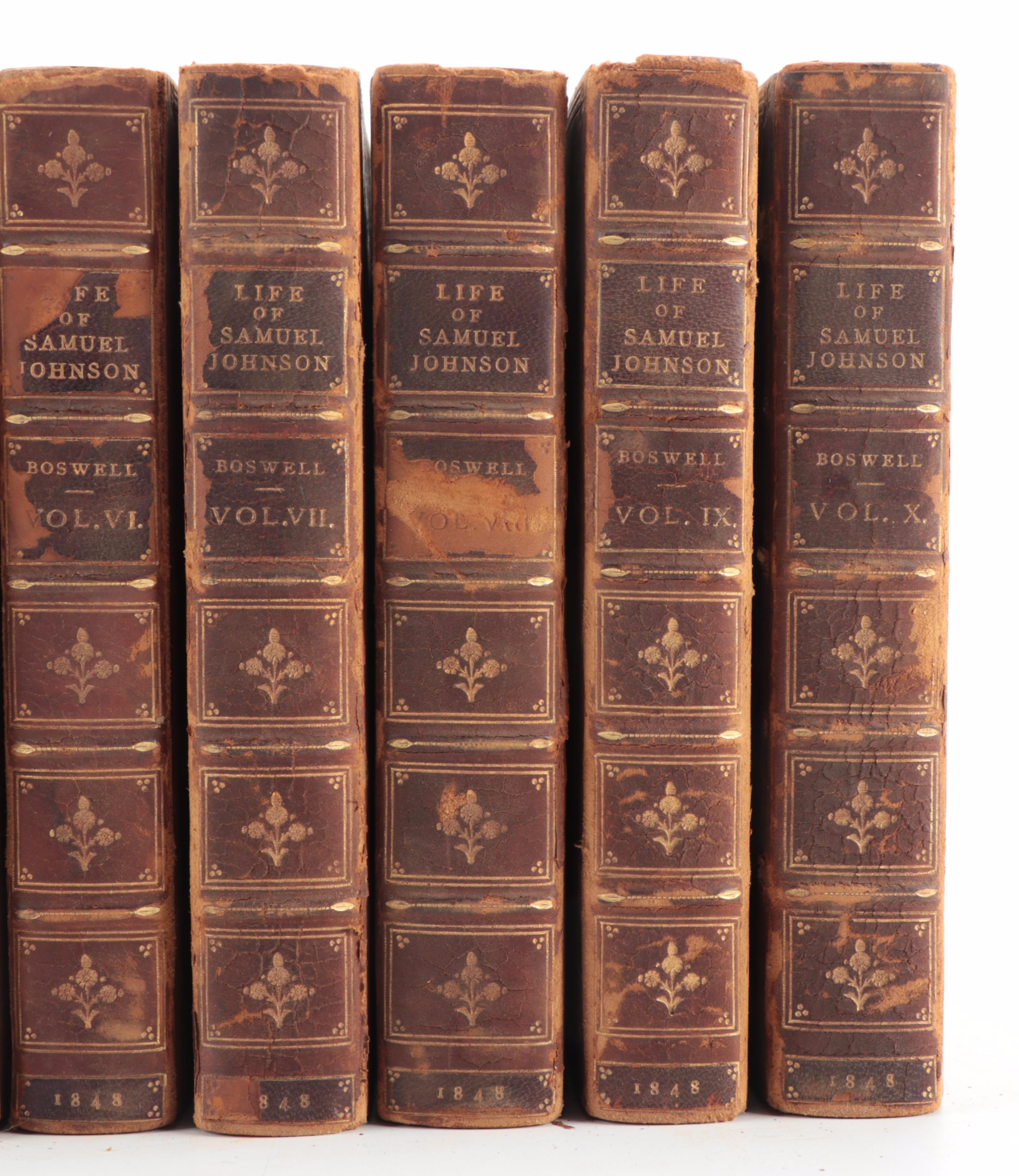 "The Life of Samuel Johnson" Complete Ten-Volume Set, 1848