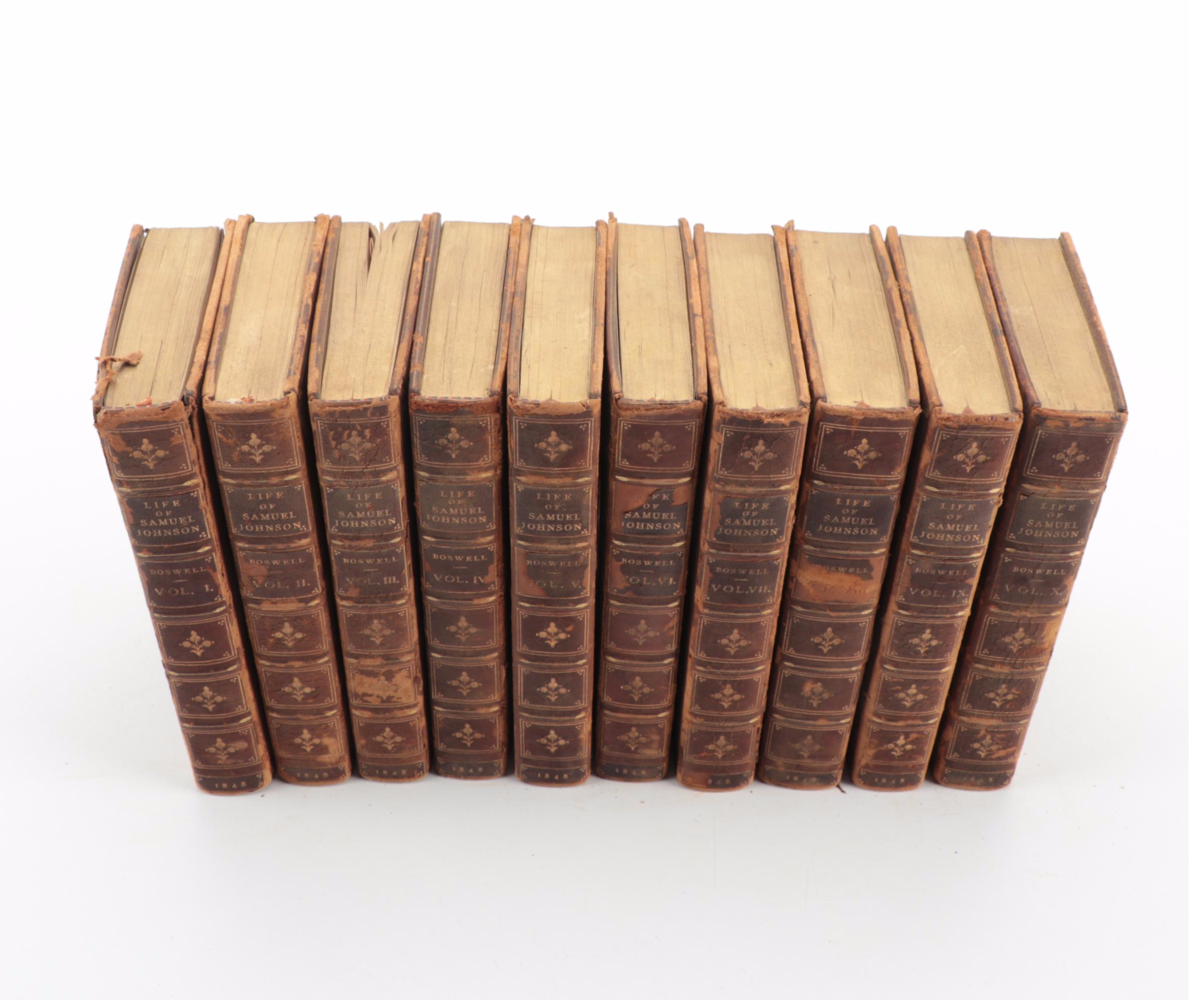 "The Life of Samuel Johnson" Complete Ten-Volume Set, 1848