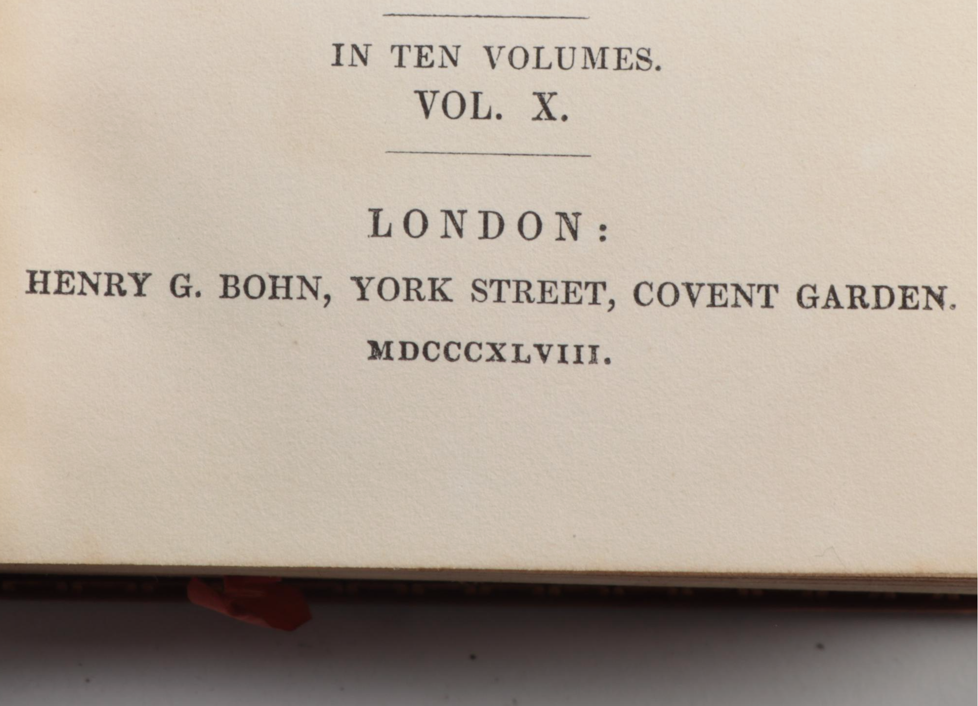 "The Life of Samuel Johnson" Complete Ten-Volume Set, 1848