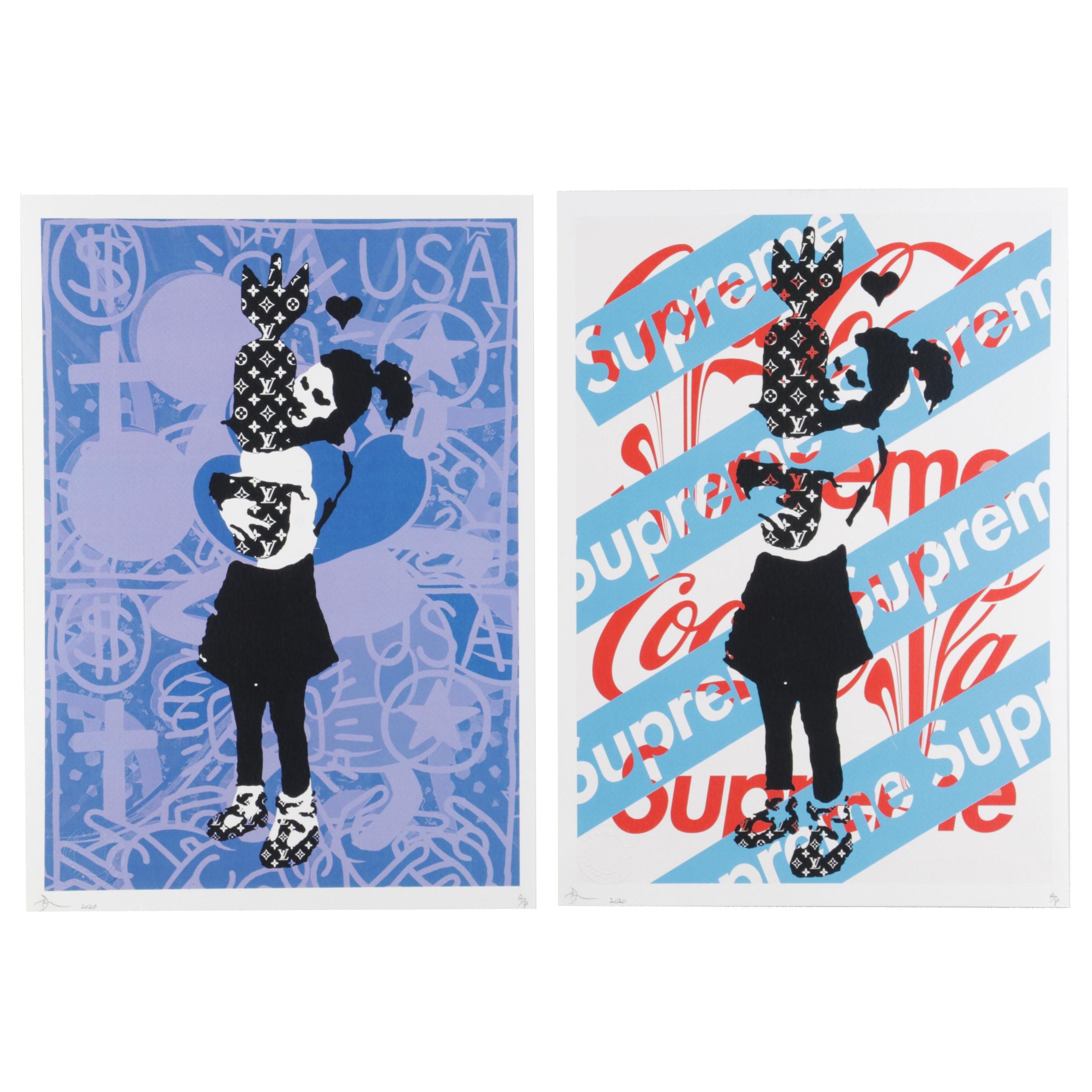 Death NYC Pop Art Graphic Prints "Banks Girl Bomb," 2020