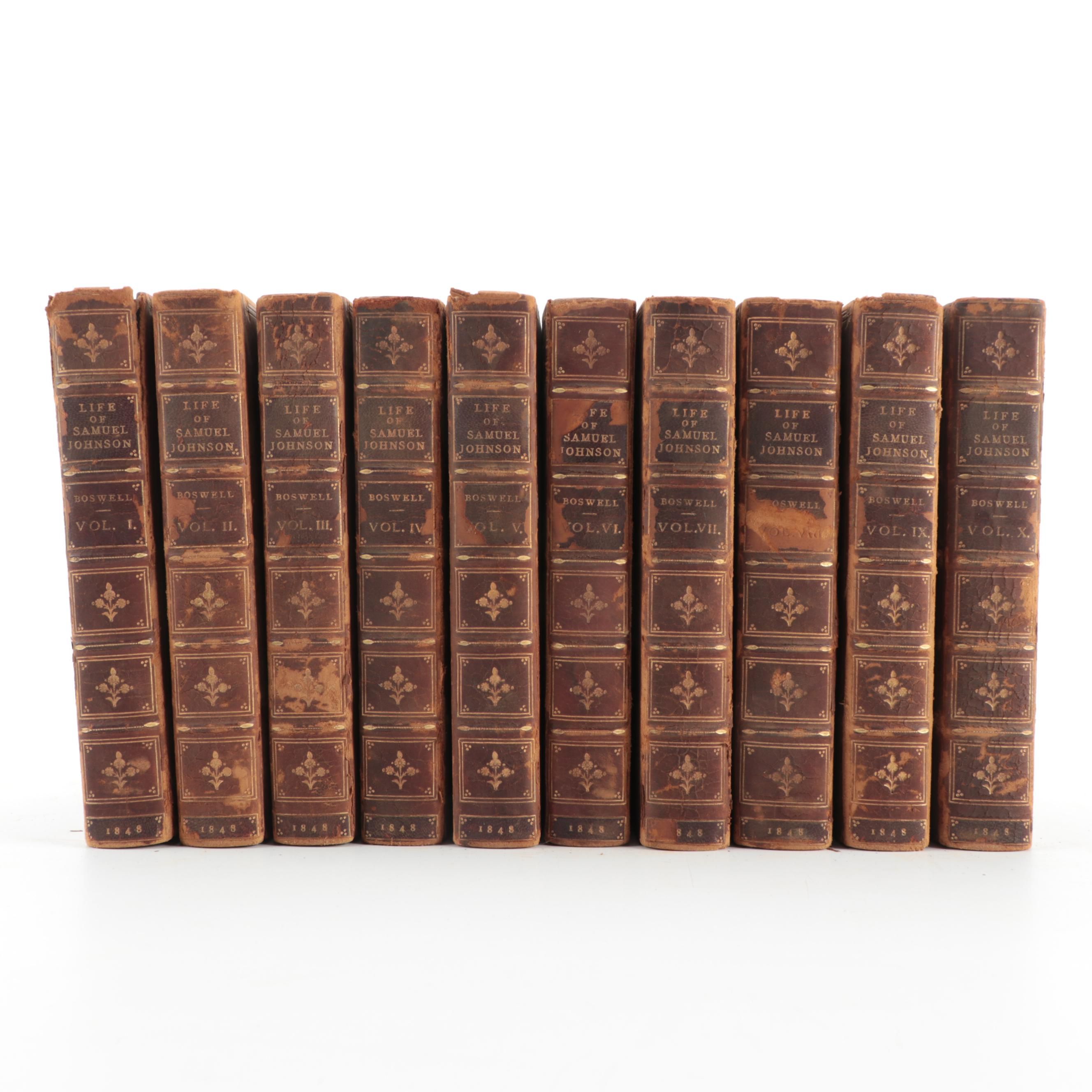 "The Life of Samuel Johnson" Complete Ten-Volume Set, 1848