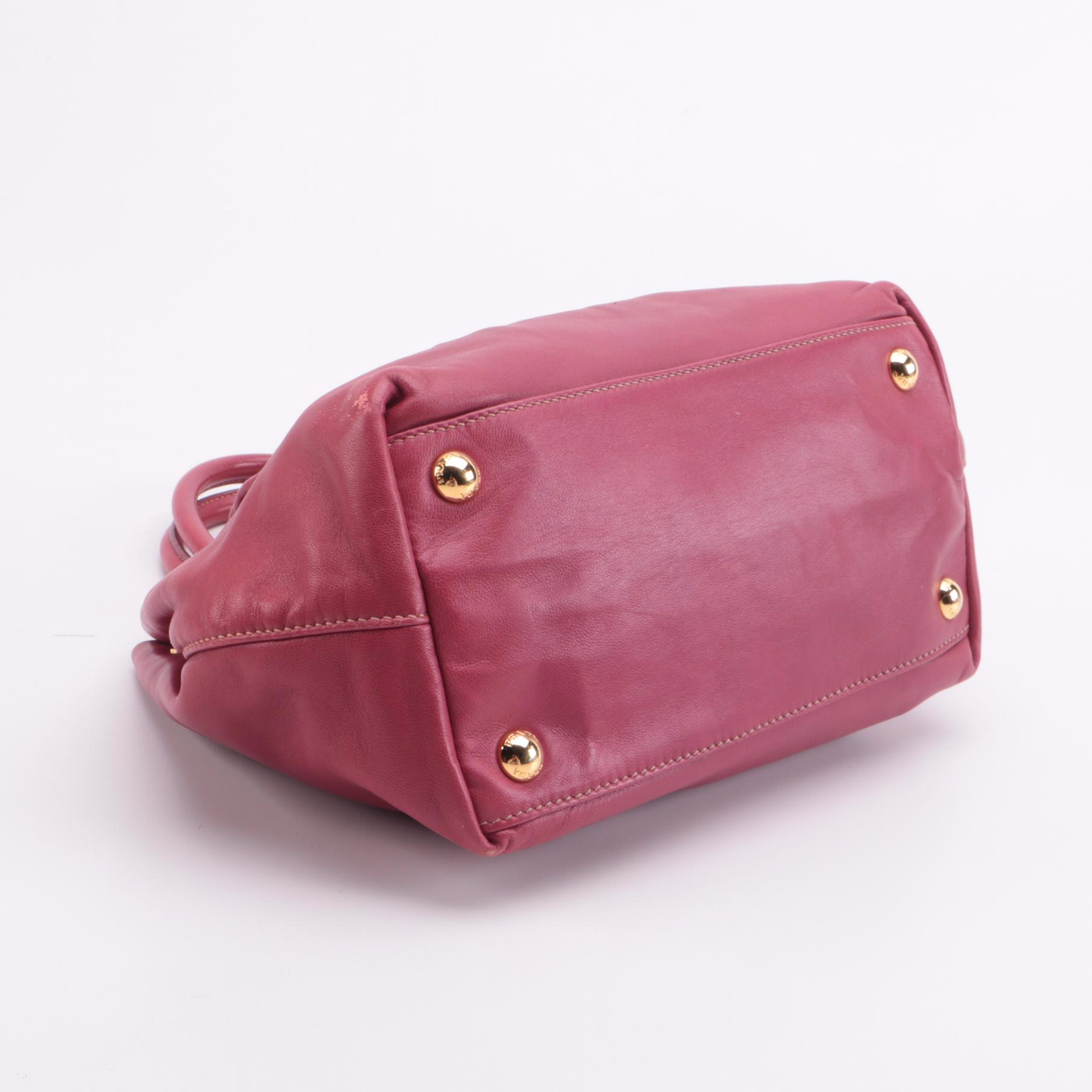 Prada Fiocco Bow Two-Way Satchel in Pink Nappa Leather