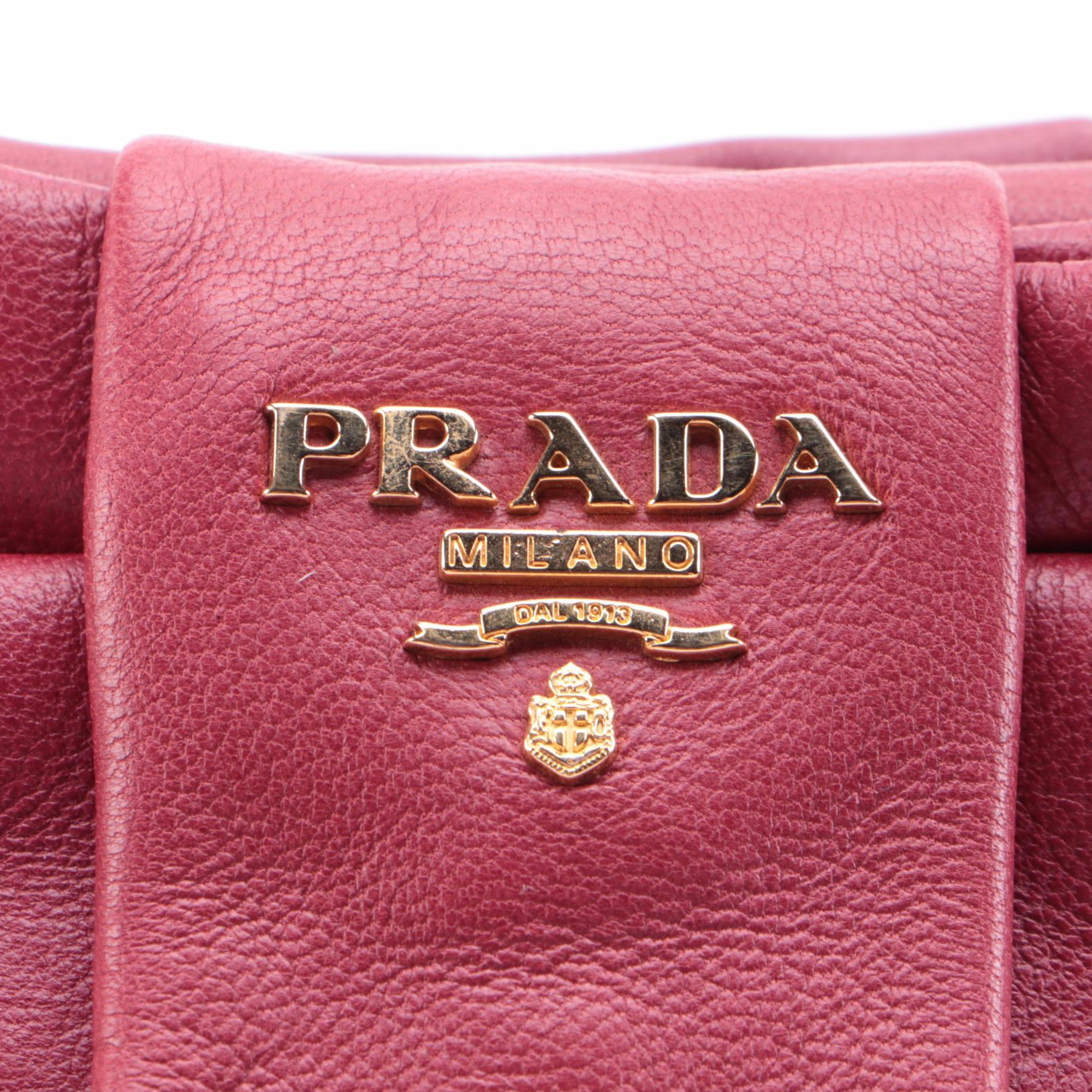 Prada Fiocco Bow Two-Way Satchel in Pink Nappa Leather