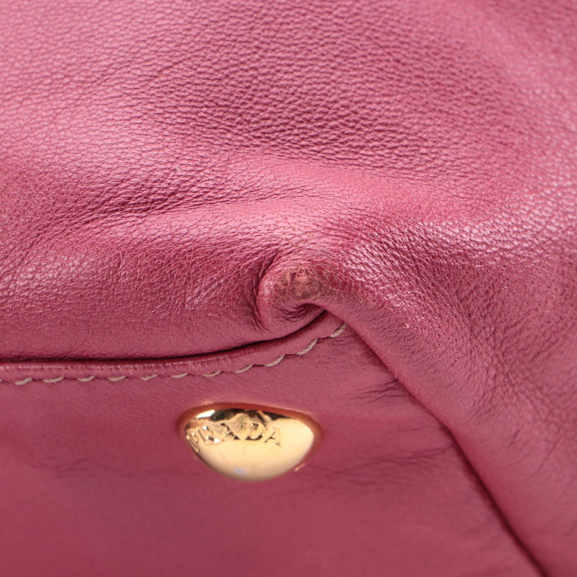 Prada Fiocco Bow Two-Way Satchel in Pink Nappa Leather