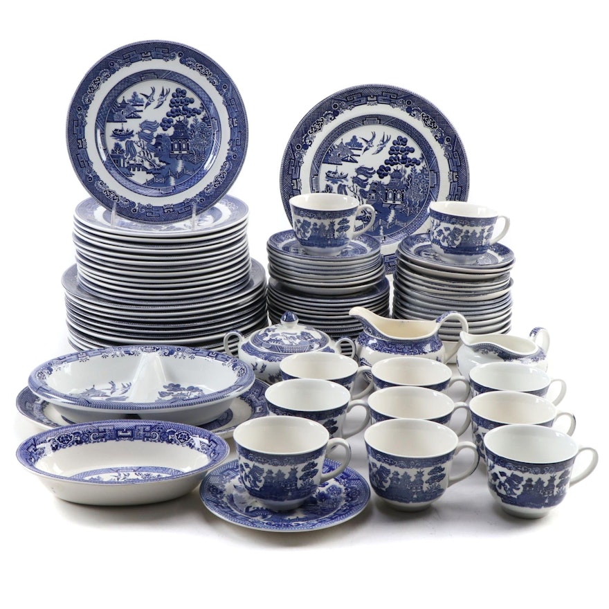 Johnson Bros., Homer Laughlin, and Other "Blue Willow" Ceramic Dinnerware