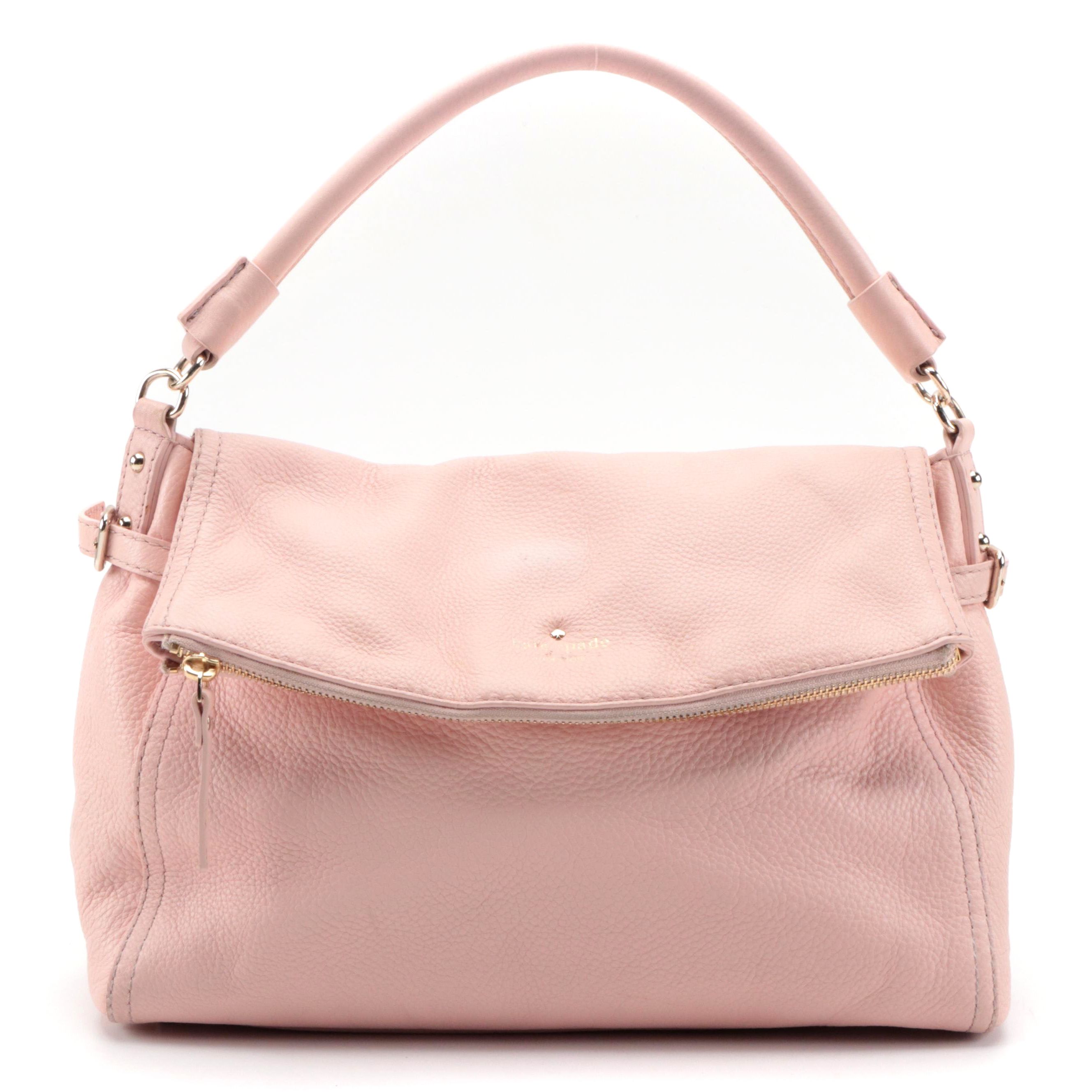 Kate Spade Cobble Hill Little Minka Satchel in Peach Blossom Grained Leather
