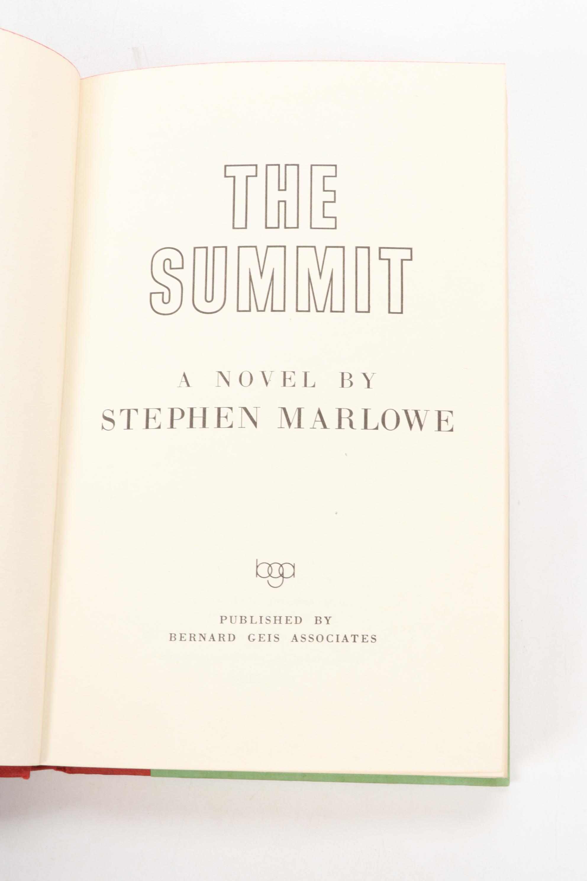 First Edition "The Summit" by Marlowe with "The Lighted Heart" by Yates and More