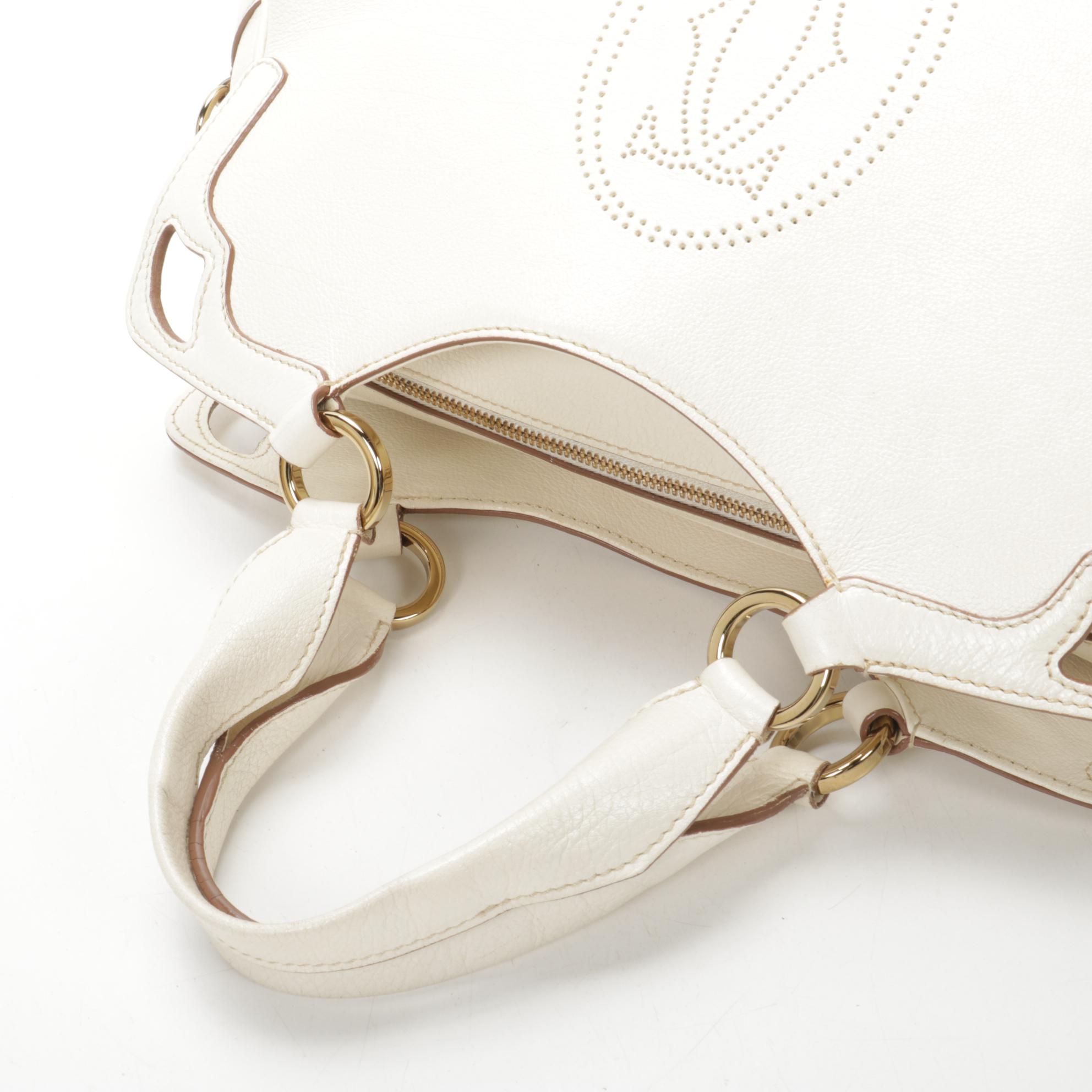Cartier Marcello Worldwide Shoulder Bag in White Buffalo Leather