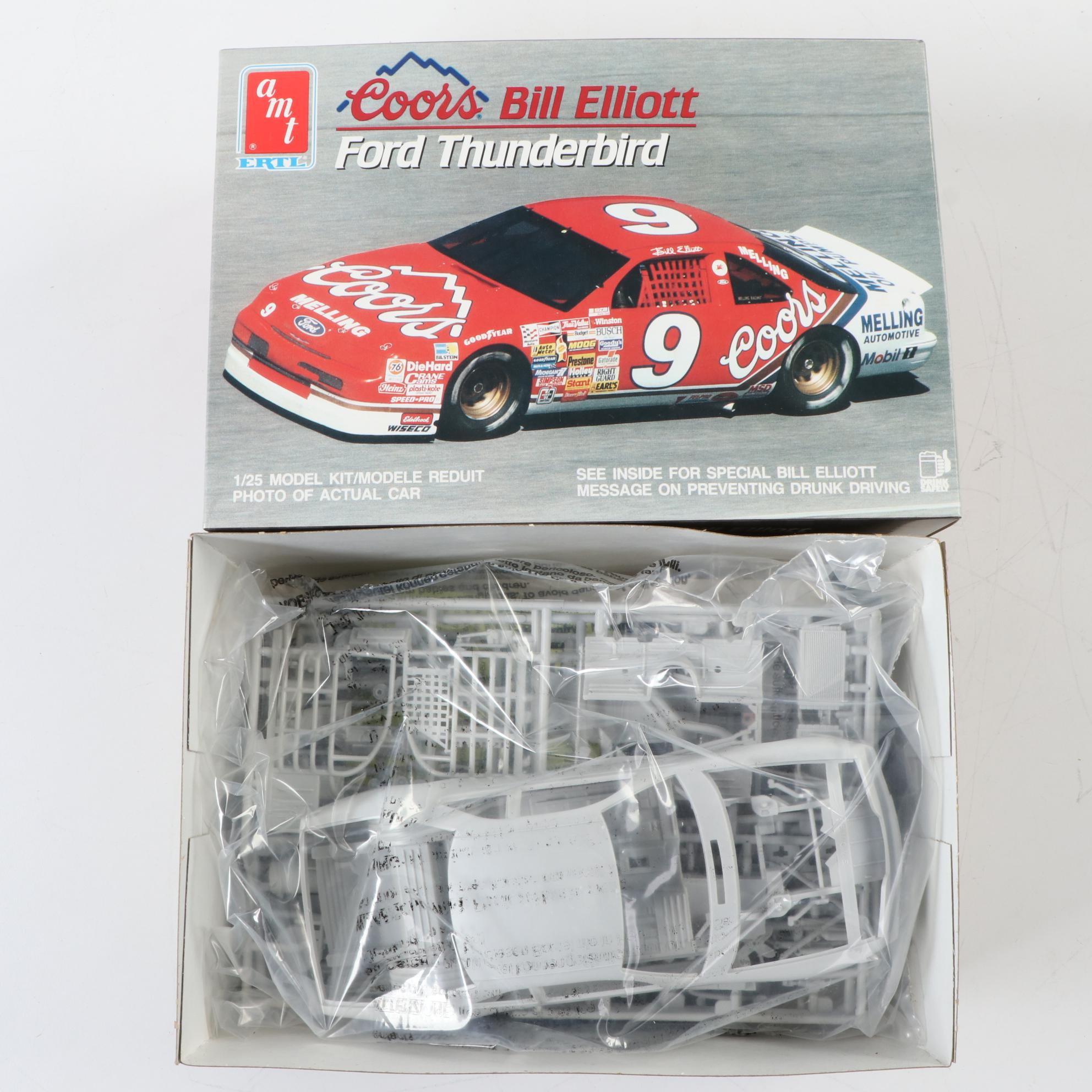 AMT Ertl Coors Bill Elliott Ford Thunderbird and Other Race Car Model Kits