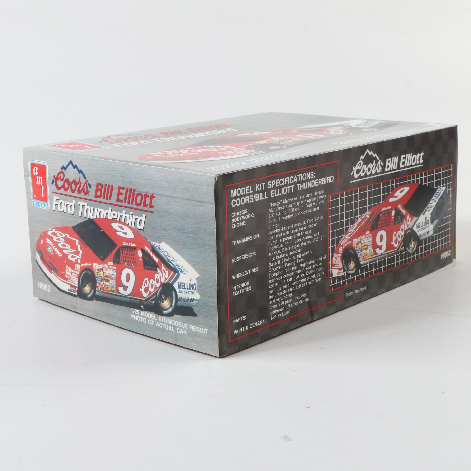 AMT Ertl Coors Bill Elliott Ford Thunderbird and Other Race Car Model Kits
