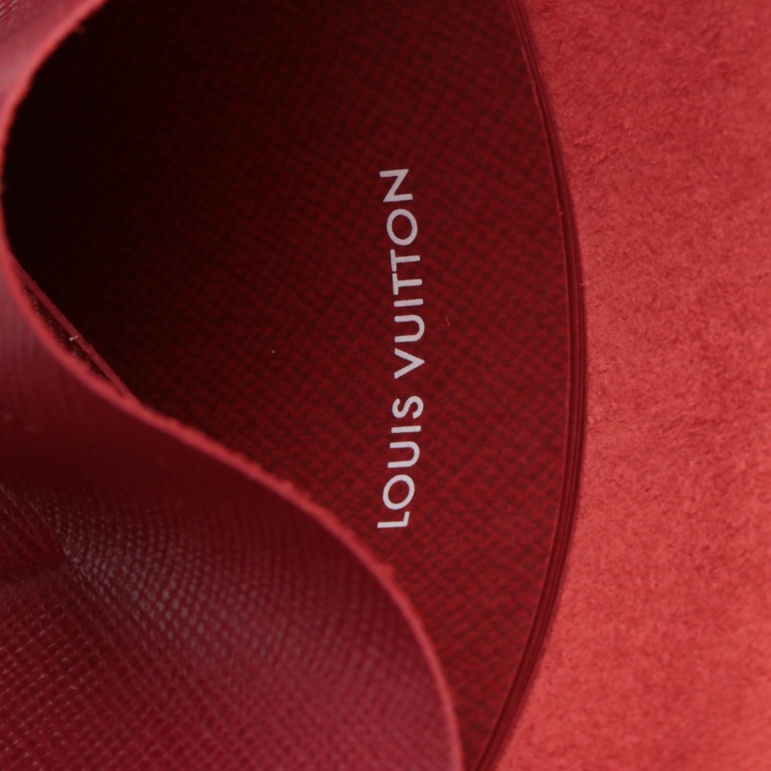 Louis Vuitton Red Taiga Leather Envelope Card Case