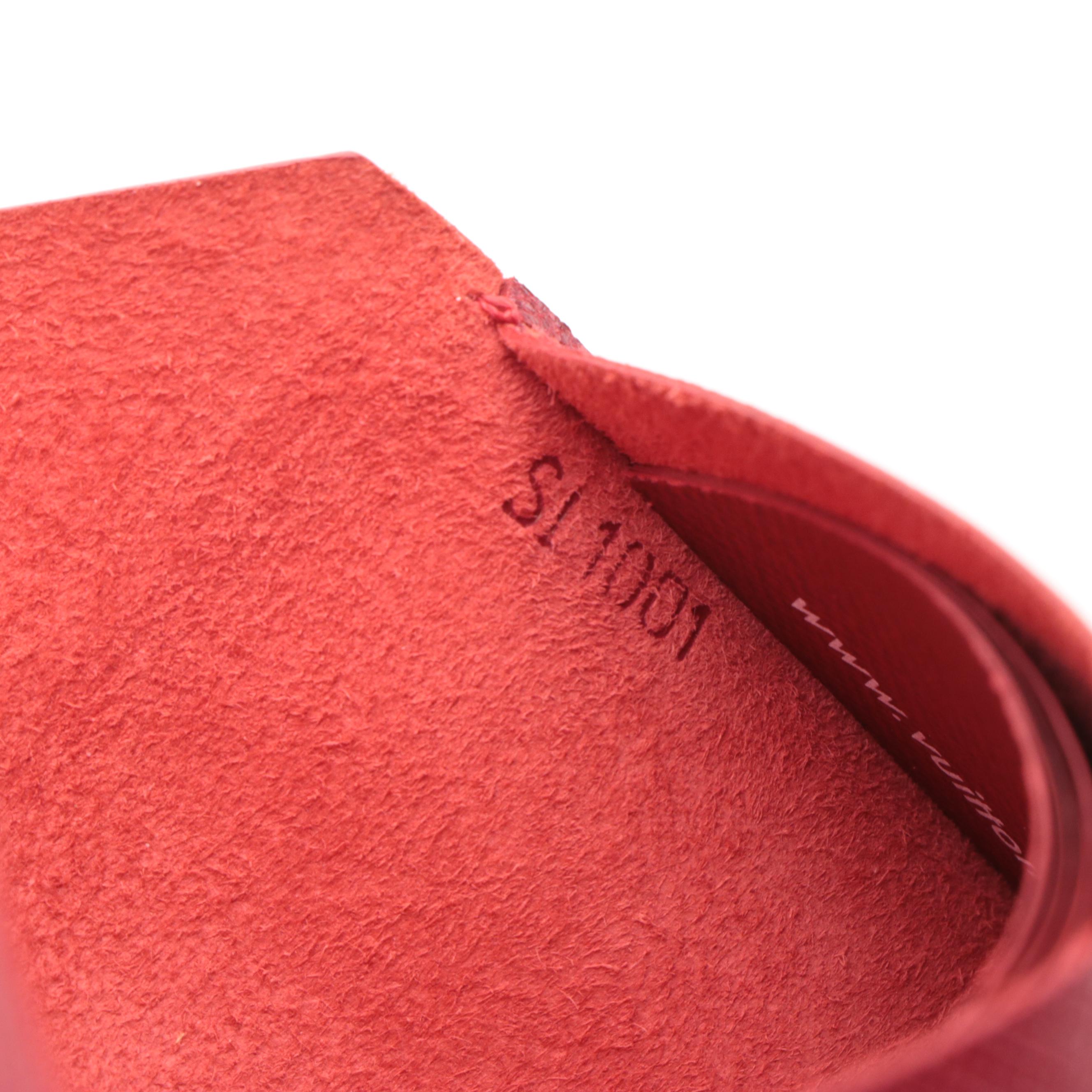 Louis Vuitton Red Taiga Leather Envelope Card Case