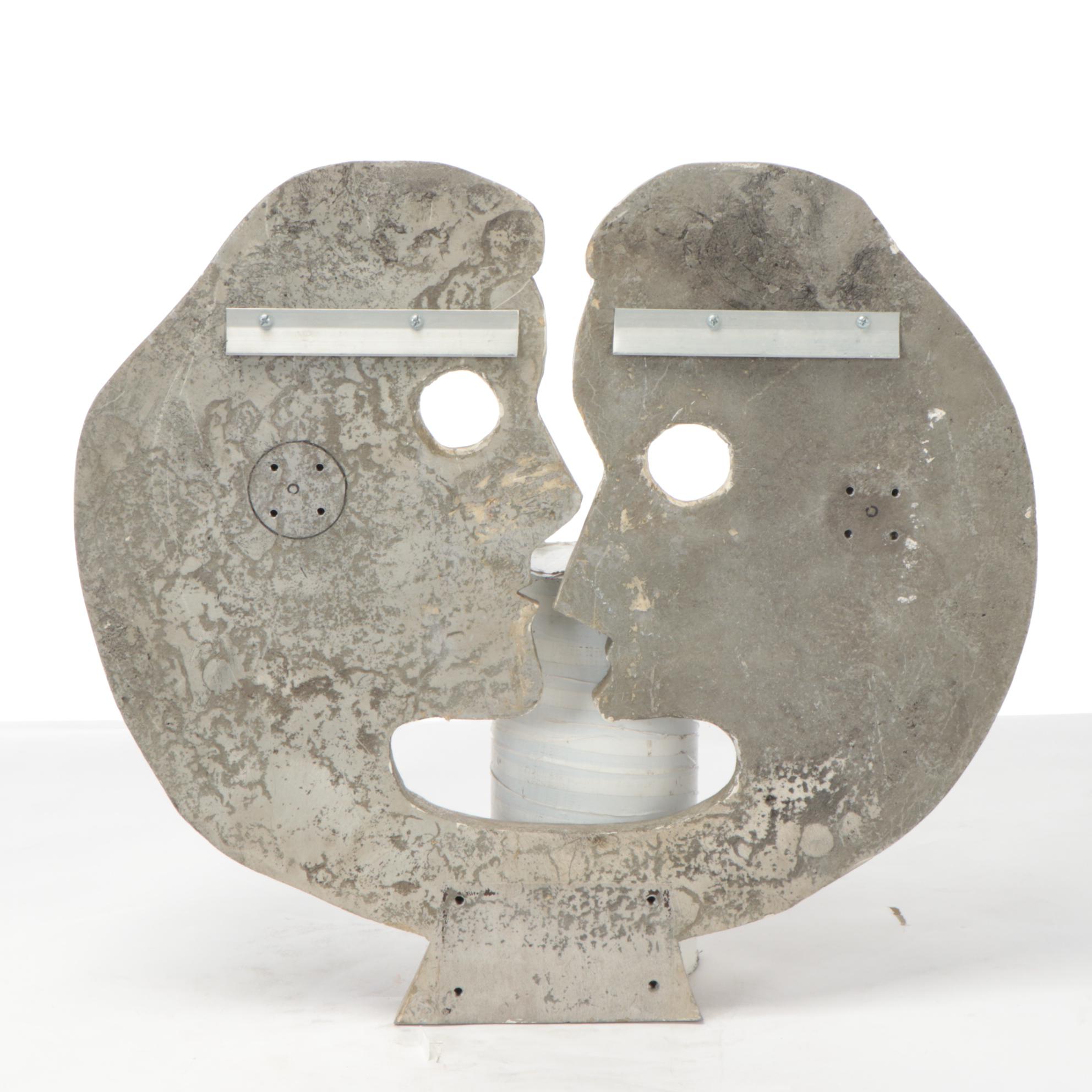 Carved Metal Silhouette Sculpture