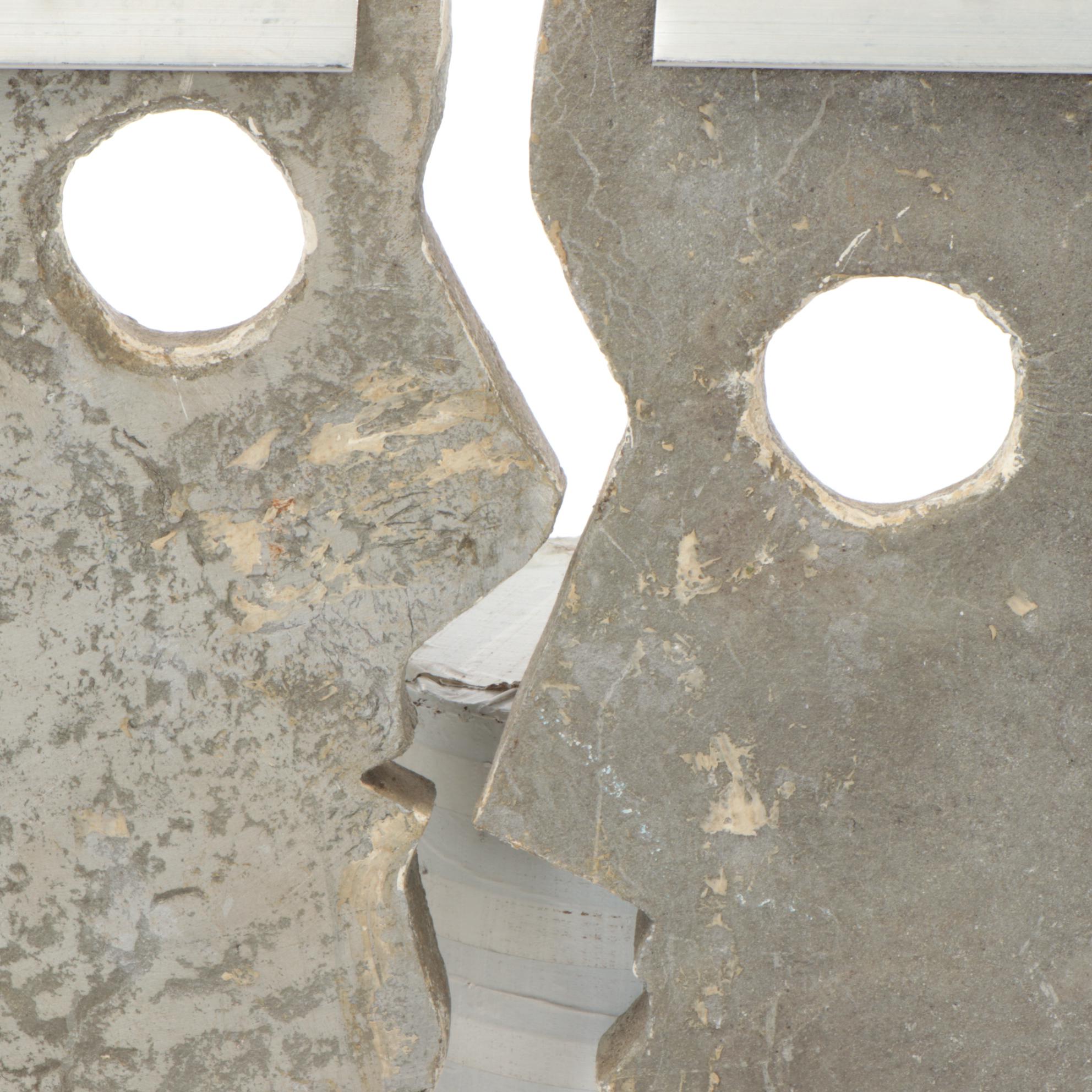 Carved Metal Silhouette Sculpture