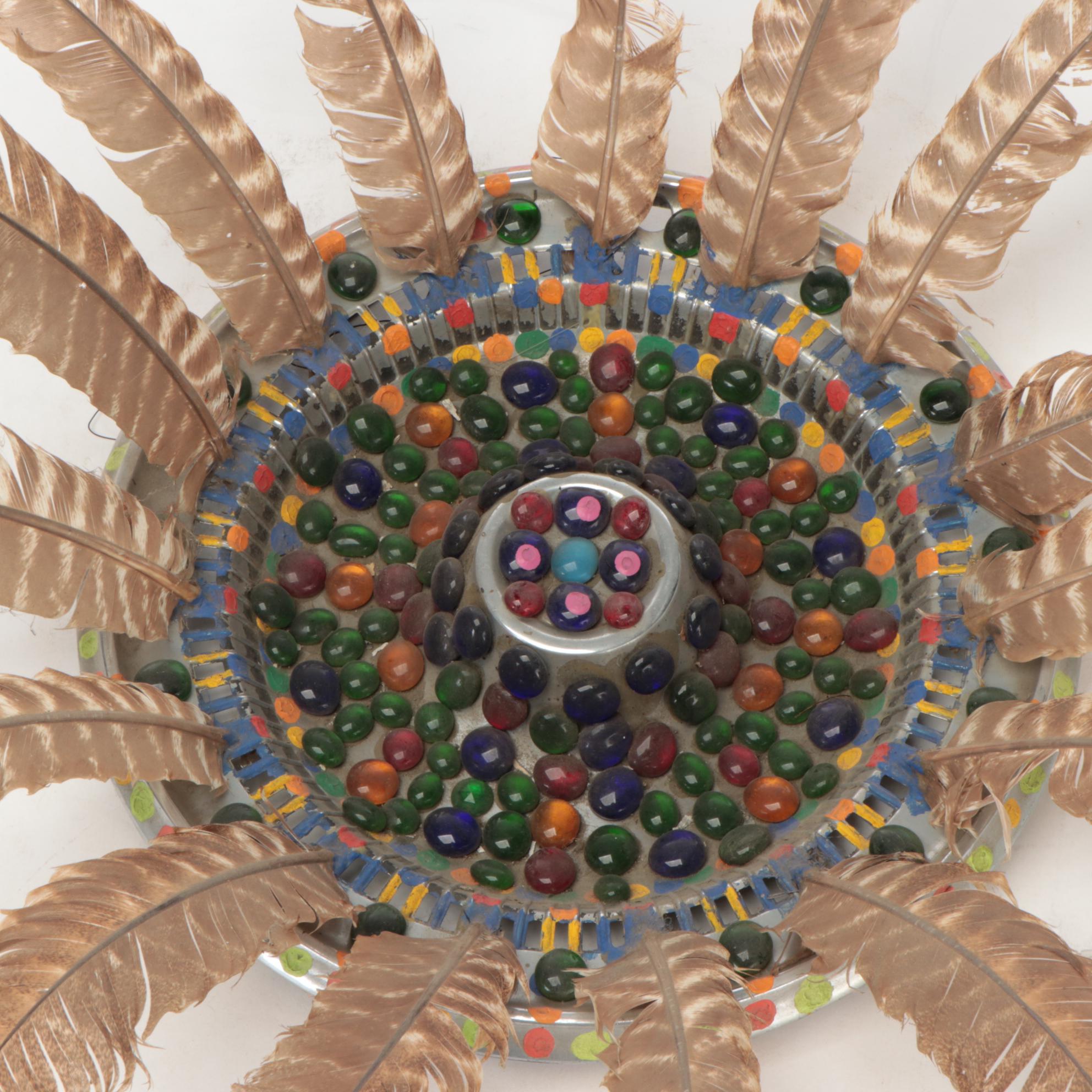 Norman Scott "Butch" Quinn Assemblage Sculpture "Feathers in My Hubcap"