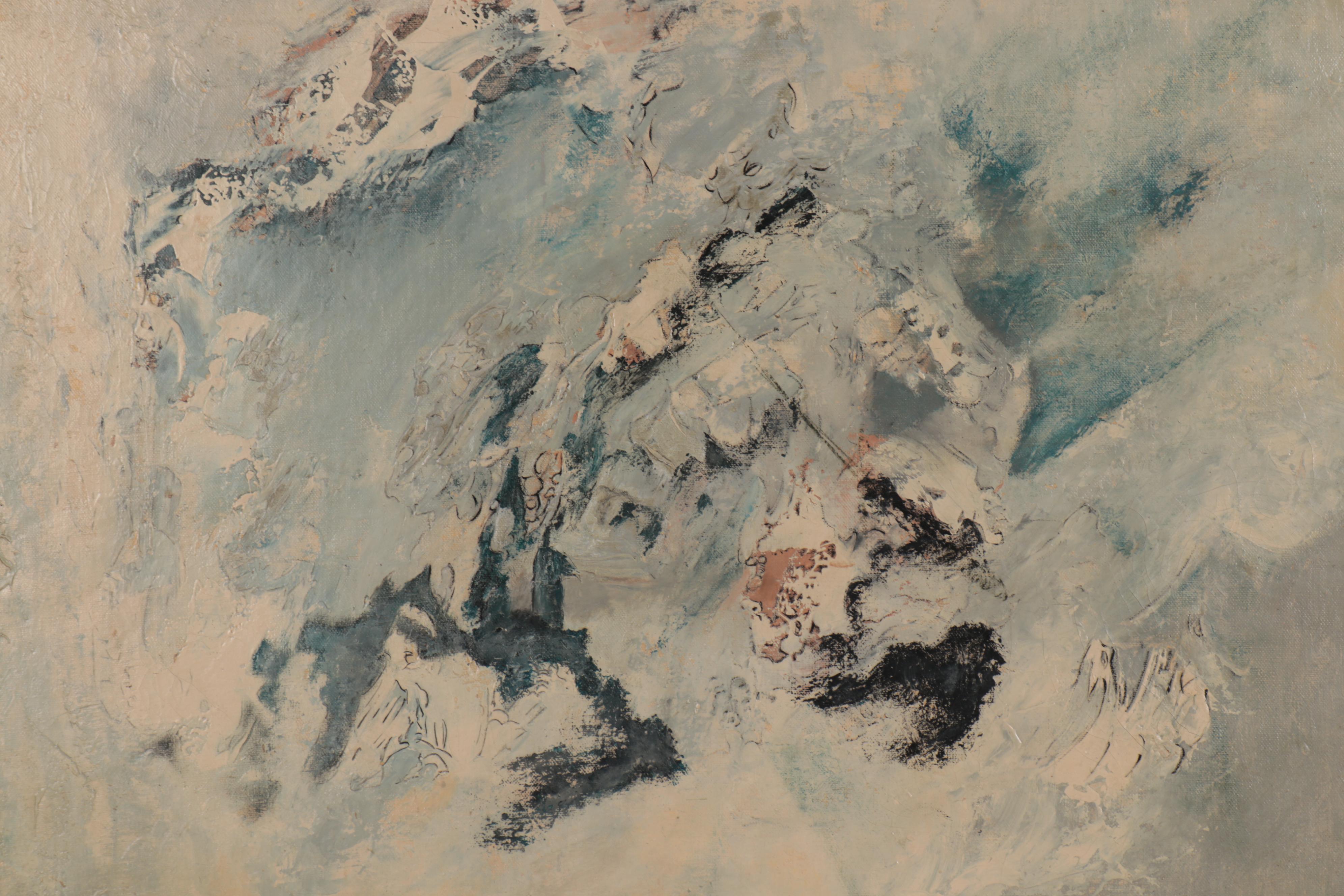 Ernest Briggs Abstract Oil Painting, circa 1950