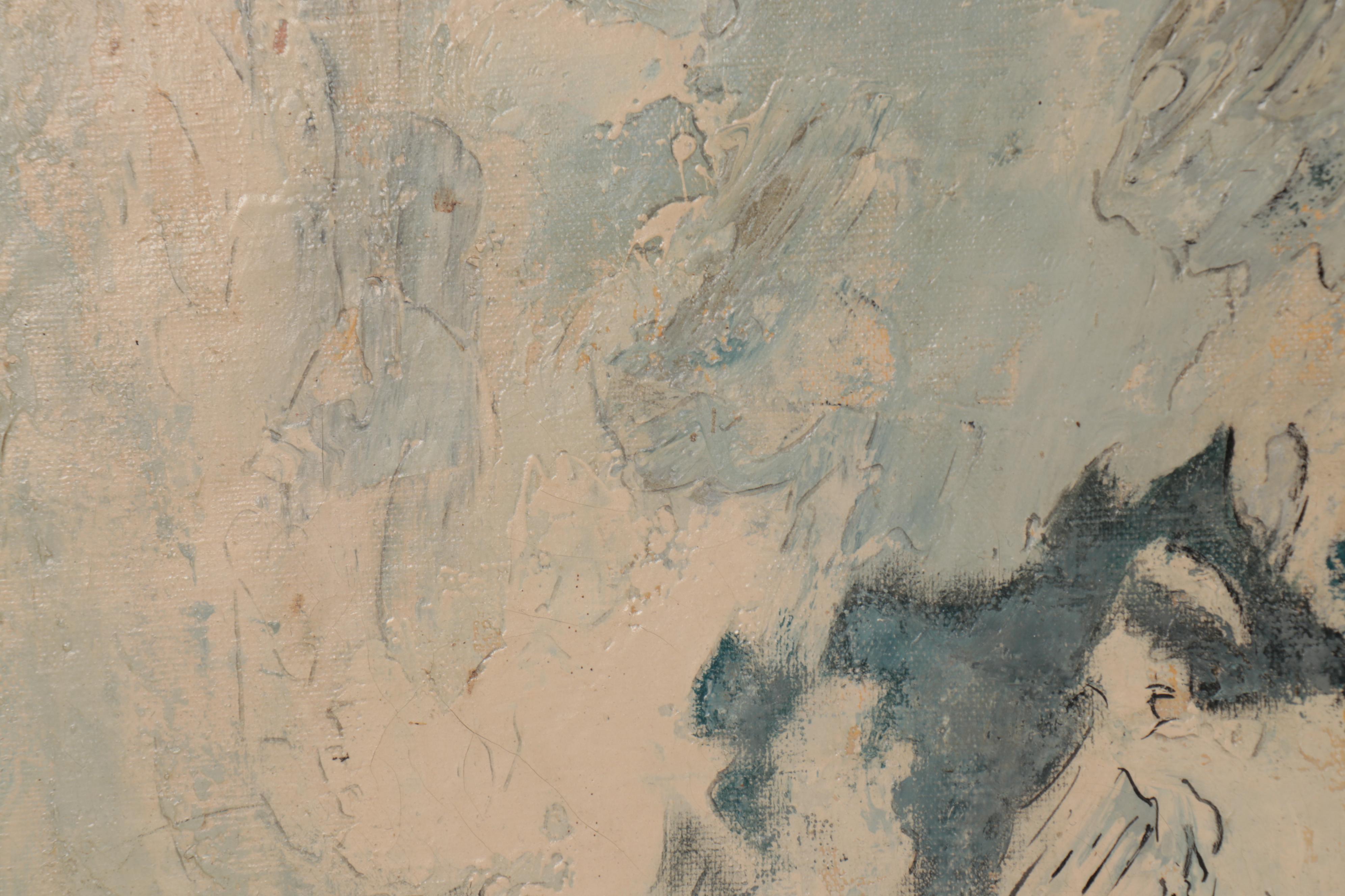 Ernest Briggs Abstract Oil Painting, circa 1950