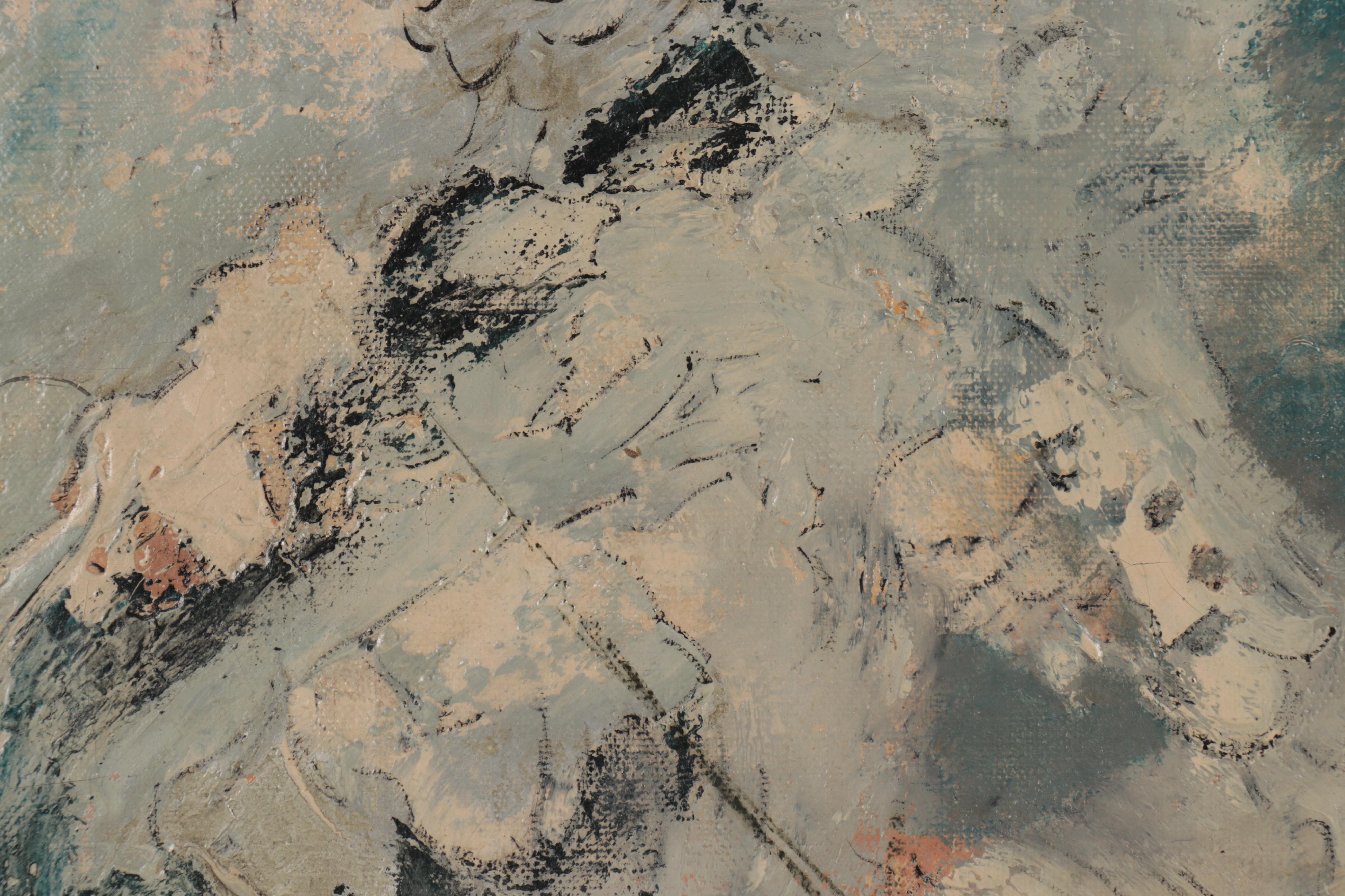 Ernest Briggs Abstract Oil Painting, circa 1950