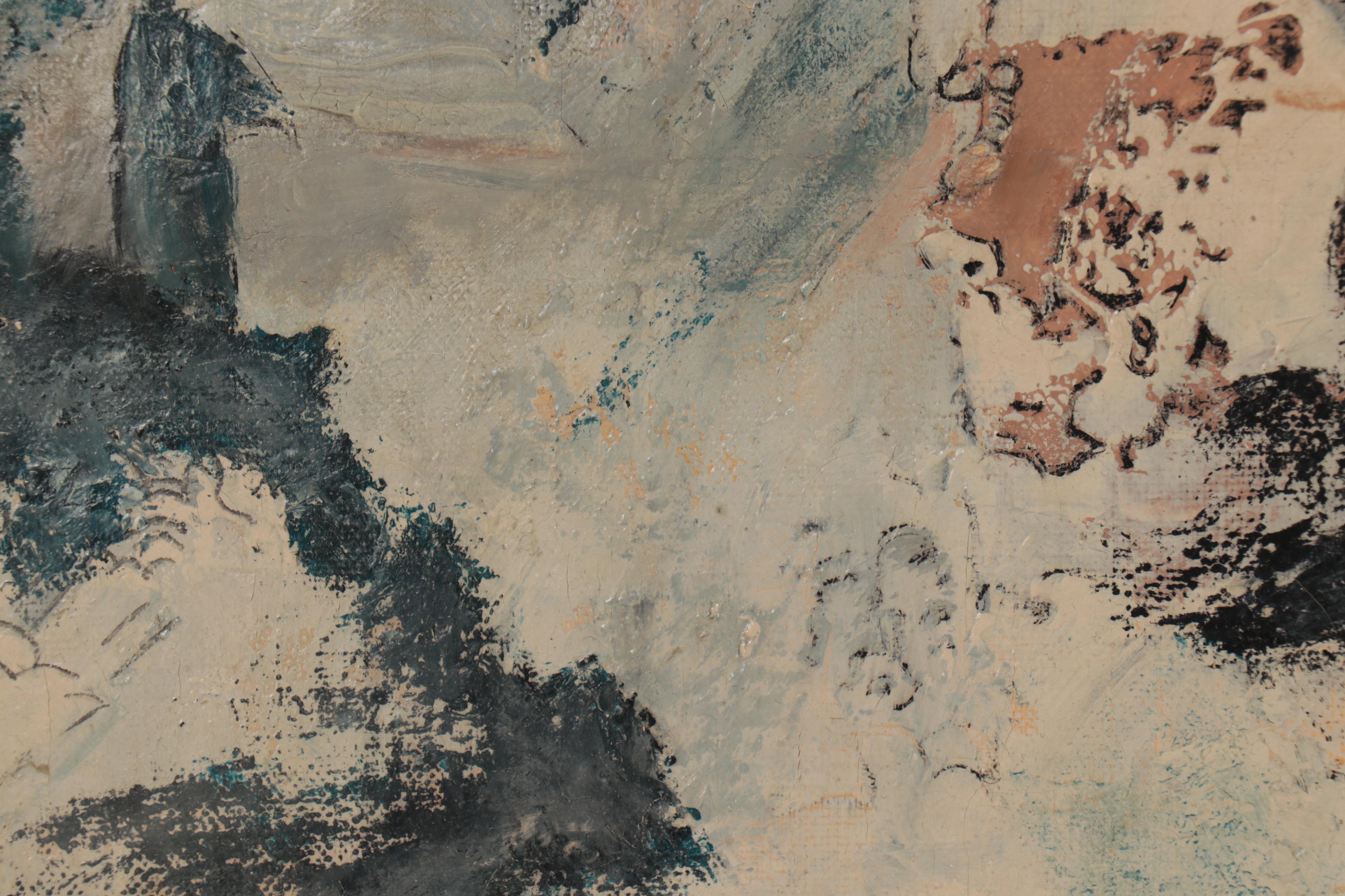 Ernest Briggs Abstract Oil Painting, circa 1950