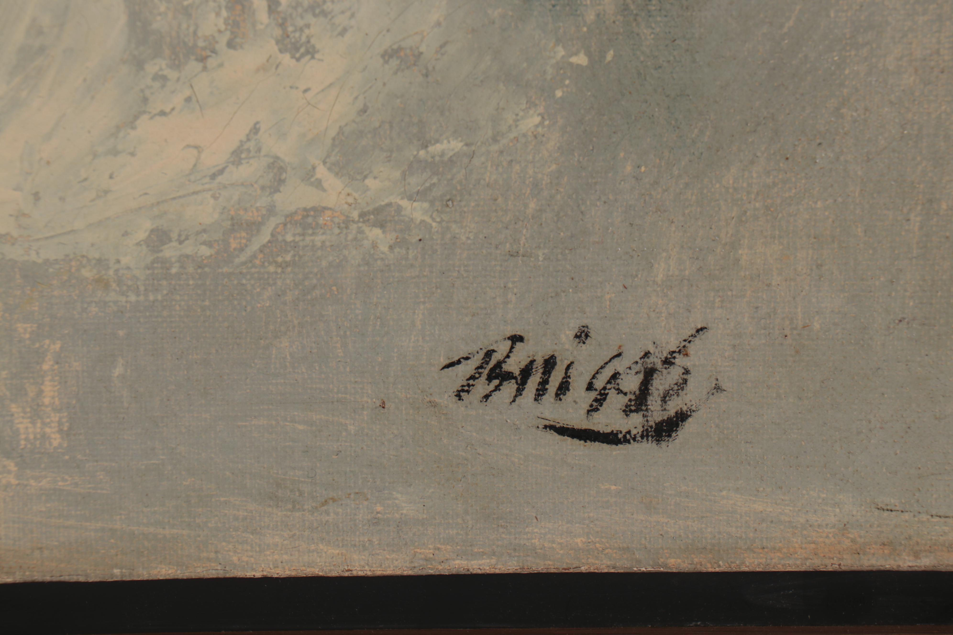 Ernest Briggs Abstract Oil Painting, circa 1950