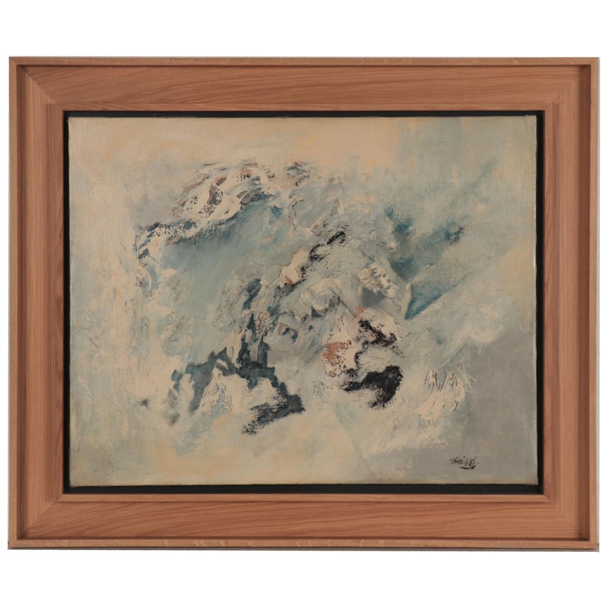 Ernest Briggs Abstract Oil Painting, circa 1950