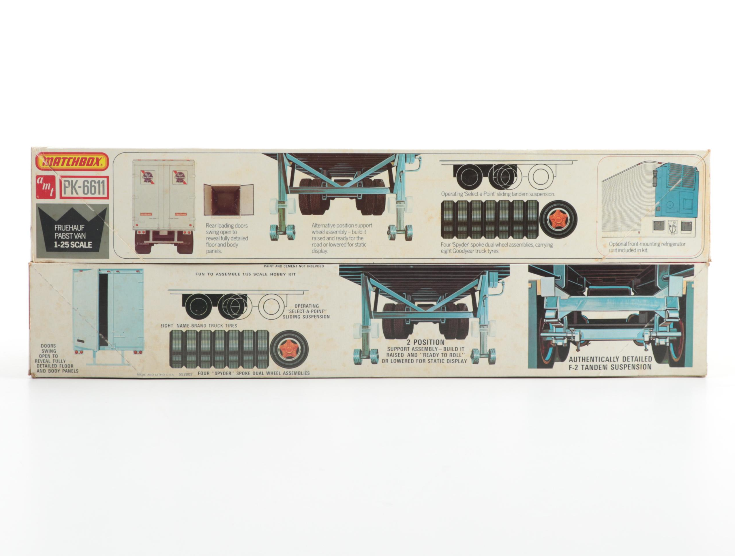 AMT Budweiser, Pabst Blue Ribbon Semi and Other Truck Model Kits