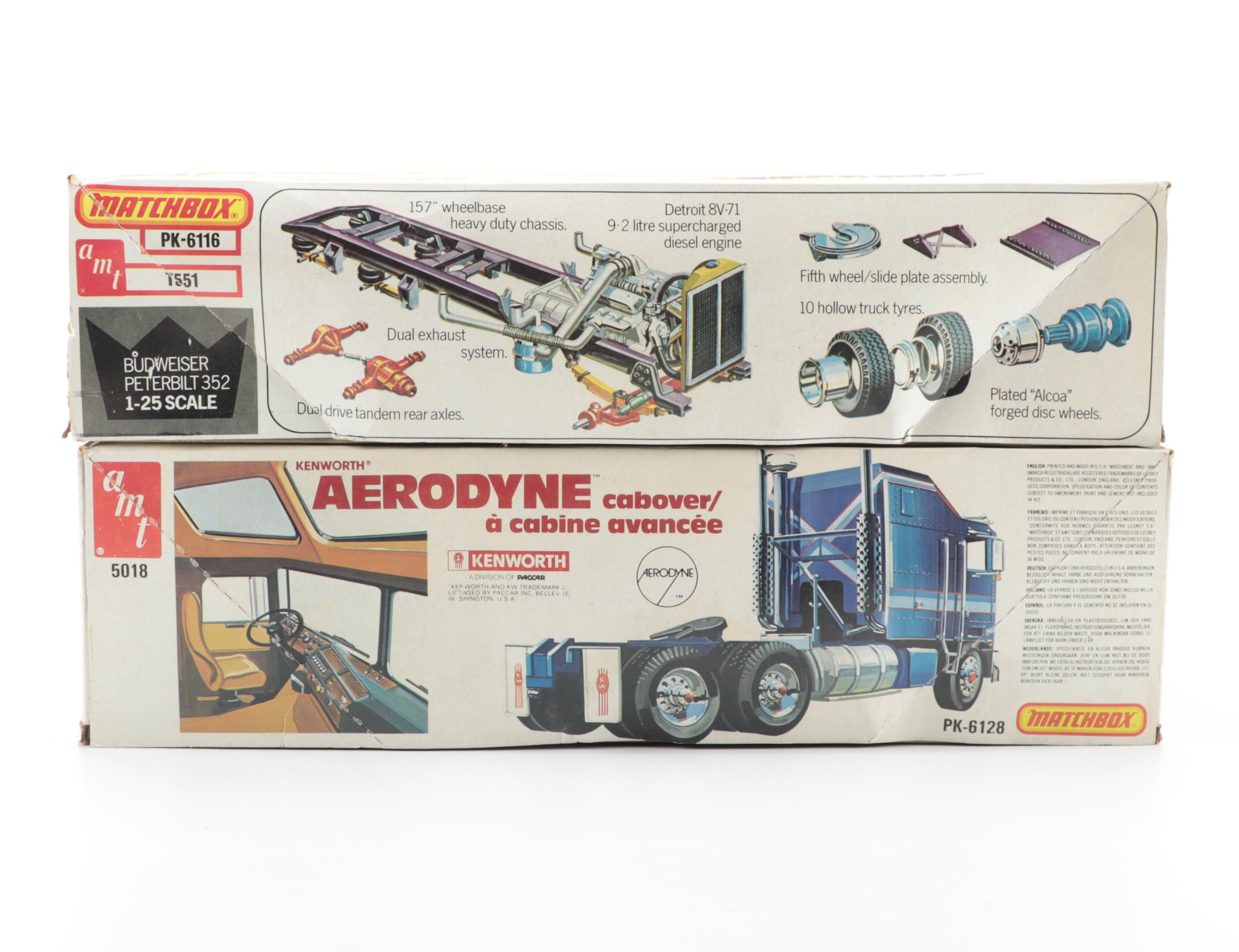 AMT Budweiser, Pabst Blue Ribbon Semi and Other Truck Model Kits