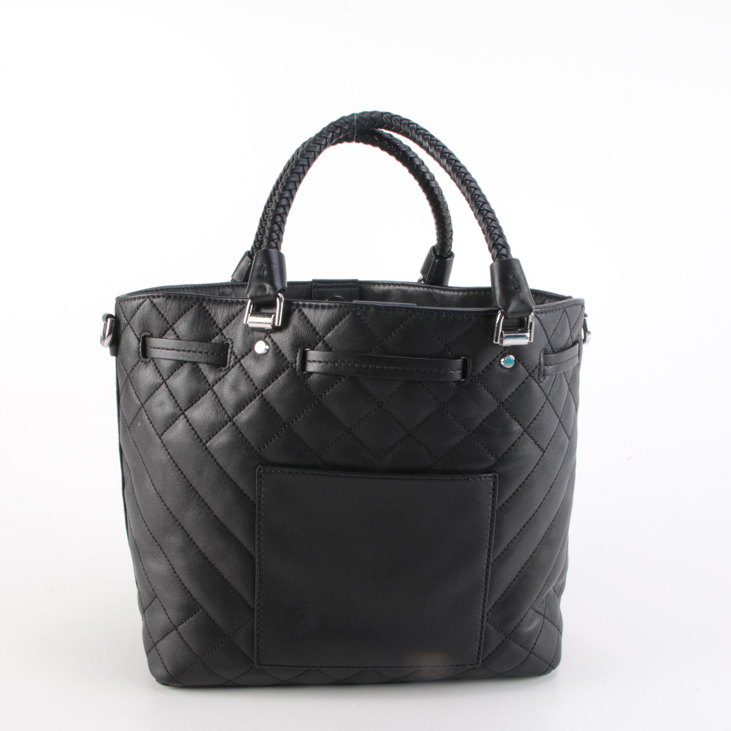 Michael Kors Quilted Drawstring Tote with Hudson Continental Wallet in Leather