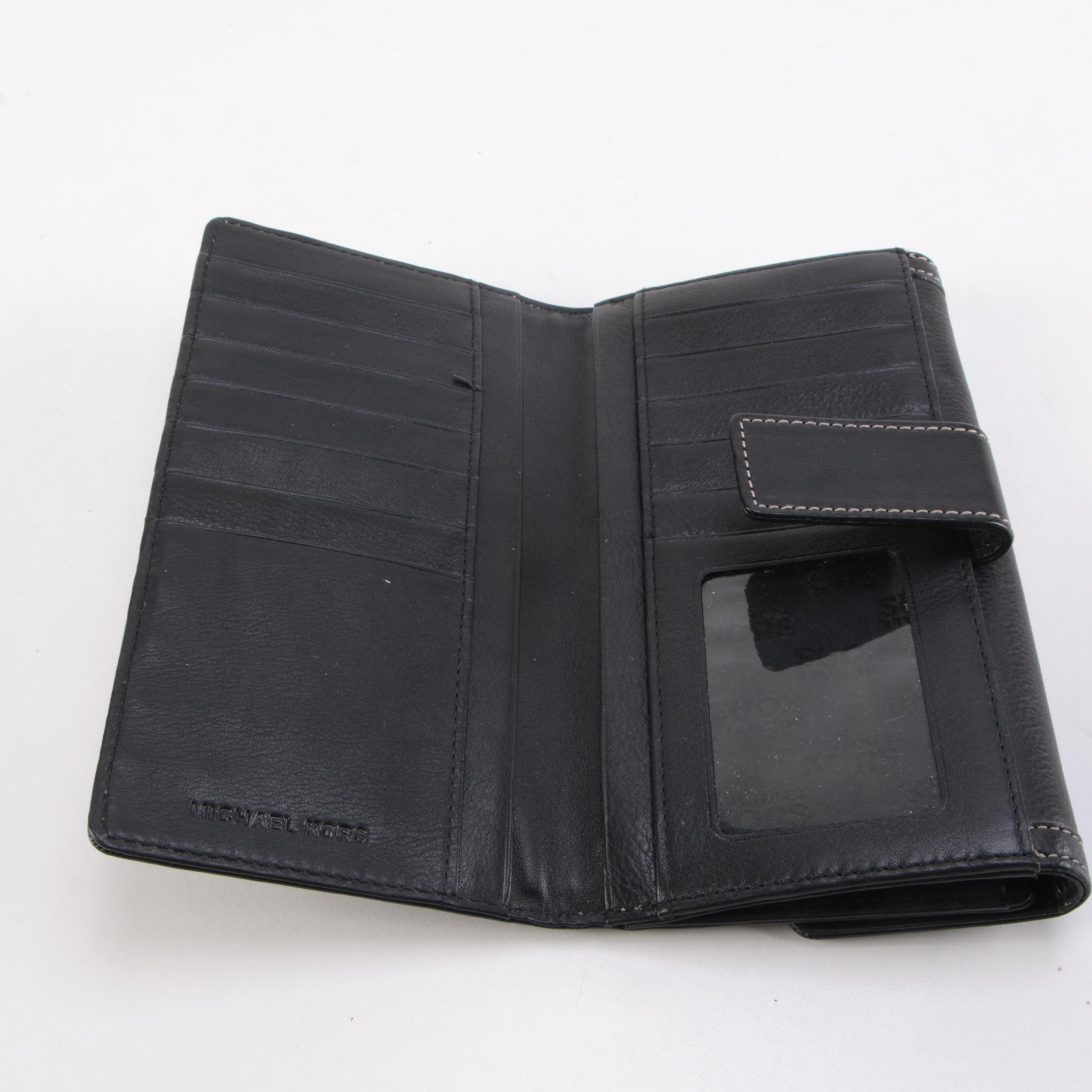 Michael Kors Quilted Drawstring Tote with Hudson Continental Wallet in Leather