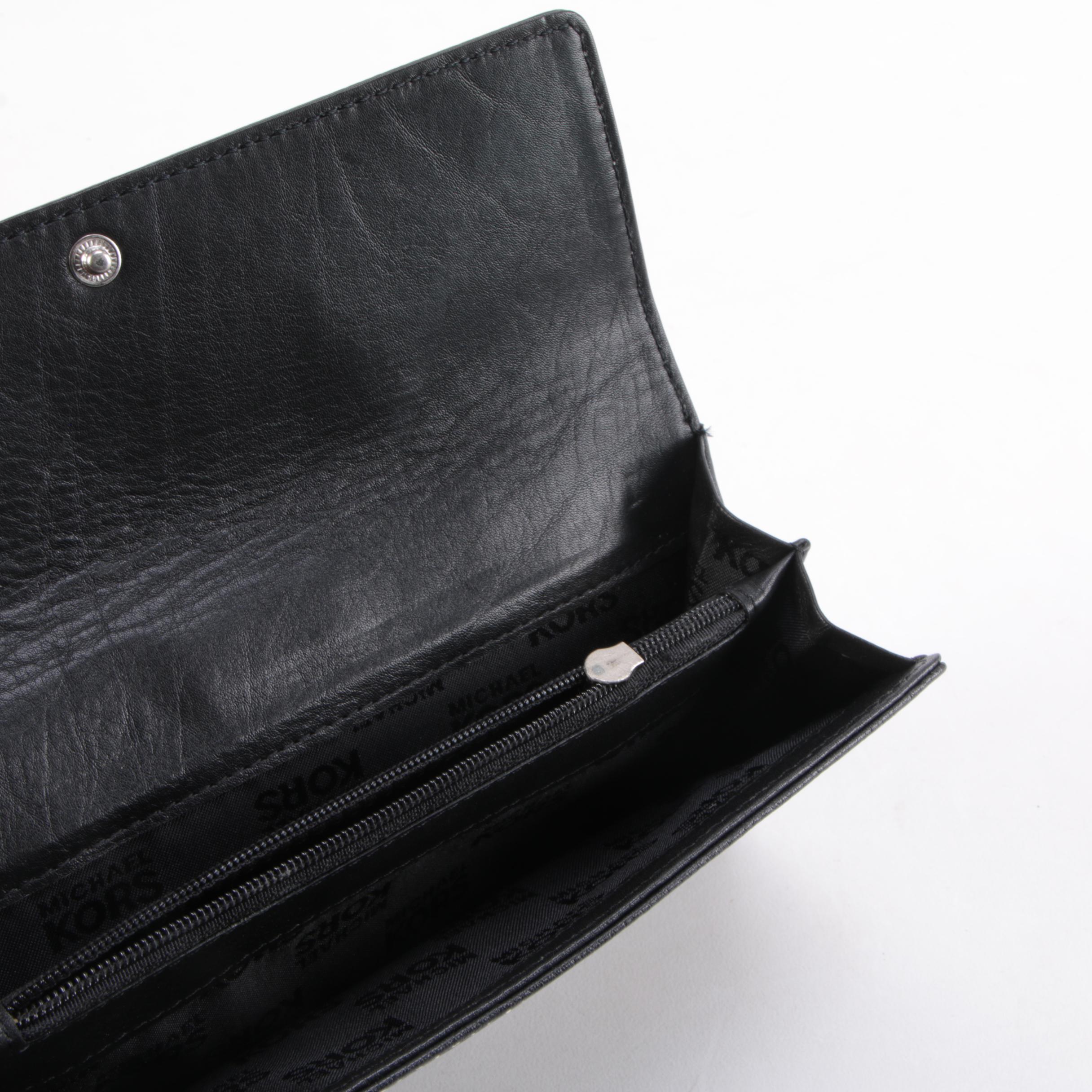 Michael Kors Quilted Drawstring Tote with Hudson Continental Wallet in Leather