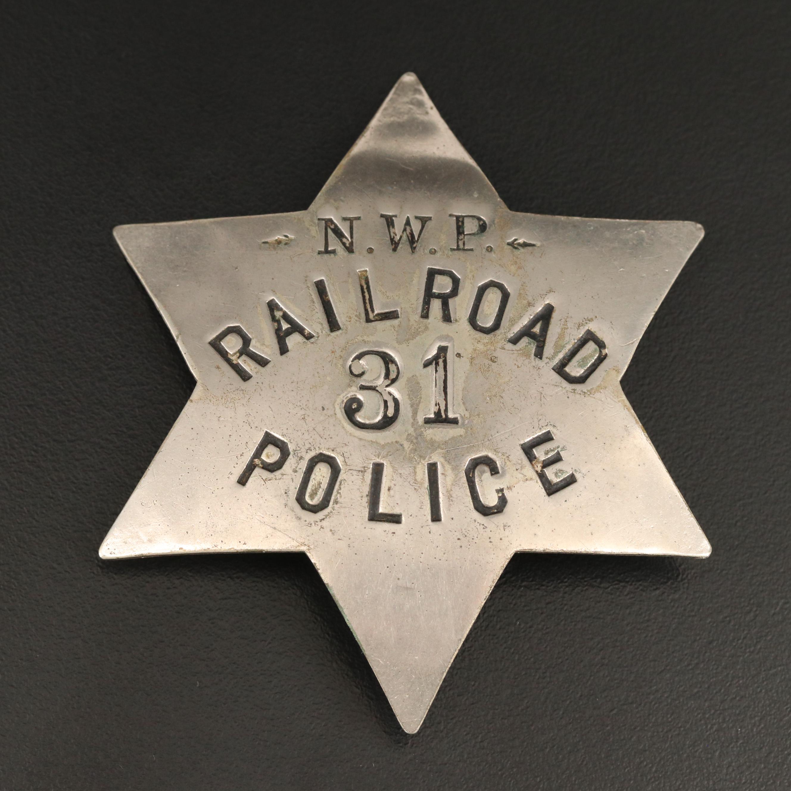 Circa 1920 Northern Pacific Railroad Police Department Badge