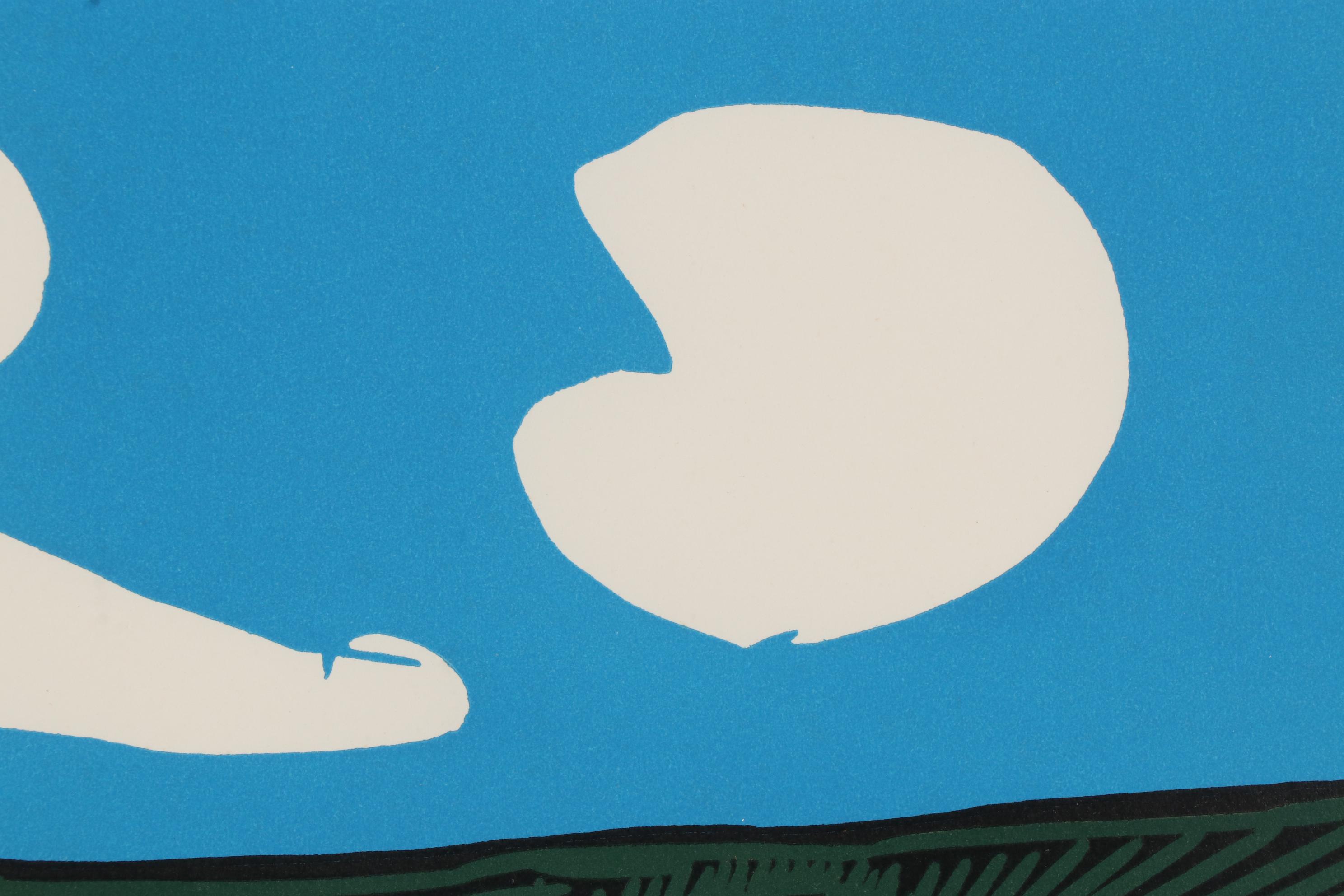 Pablo Picasso Linoleum Cut "Bacchanal with Four Clouds," 1962