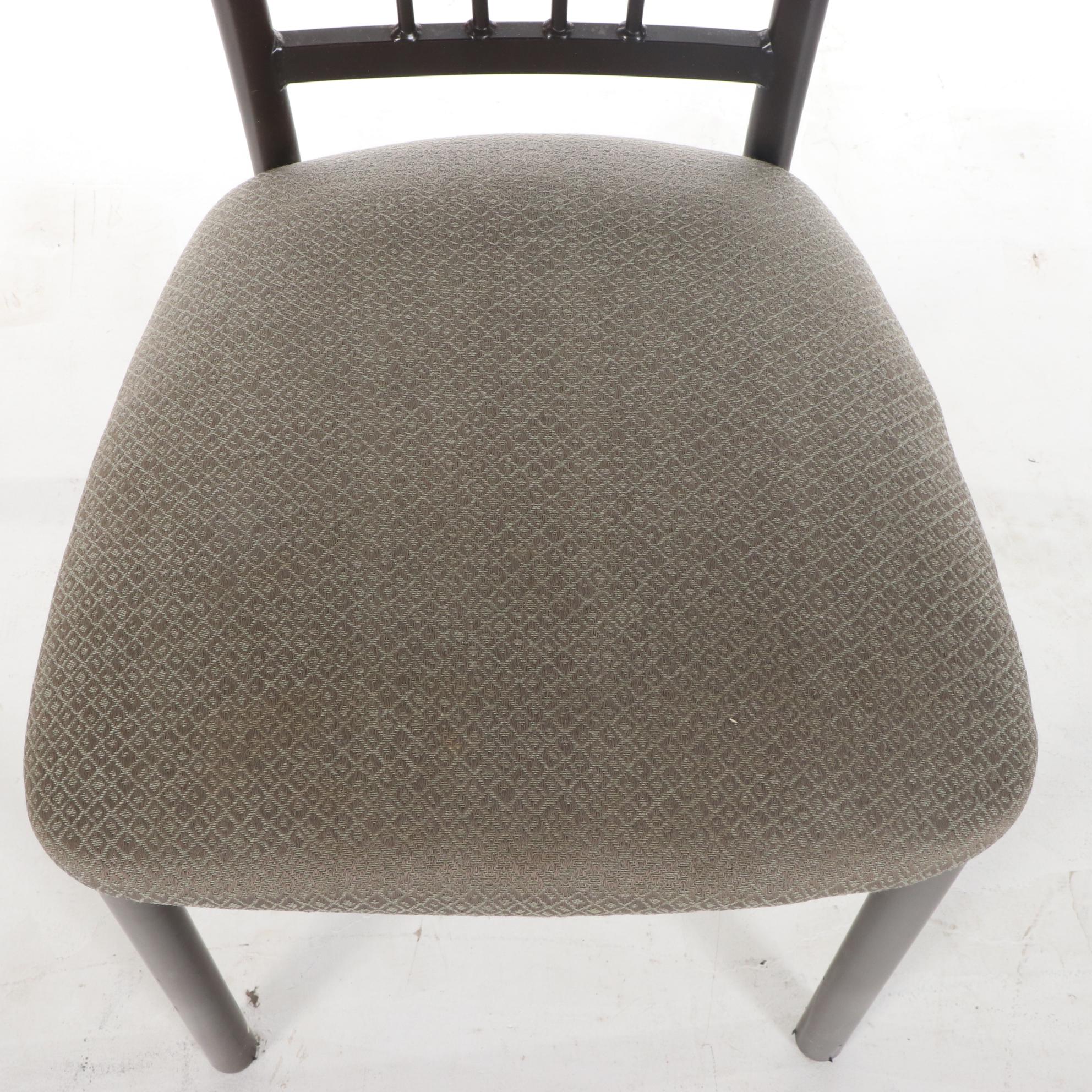 Four Amisco "Naomi" Contemporary Painted Steel Frame Dining Chairs