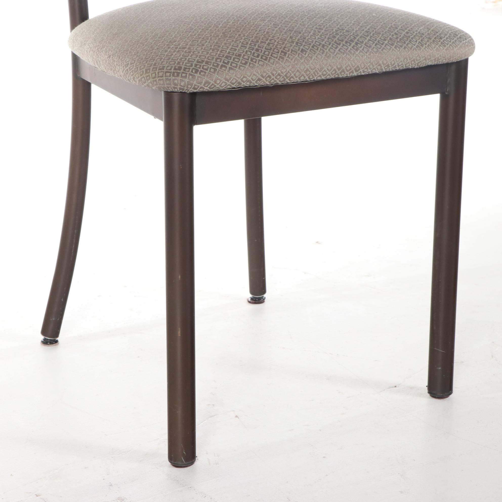 Four Amisco "Naomi" Contemporary Painted Steel Frame Dining Chairs