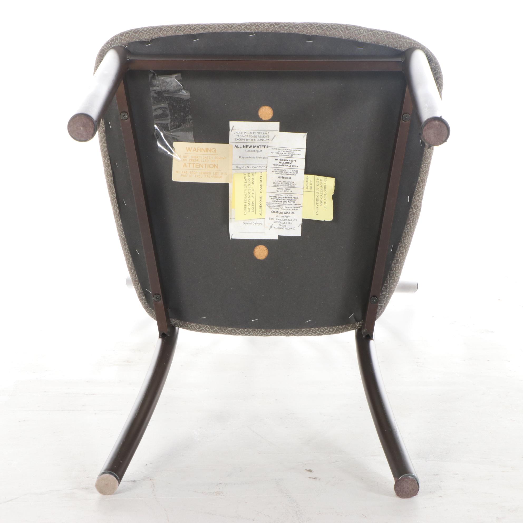 Four Amisco "Naomi" Contemporary Painted Steel Frame Dining Chairs