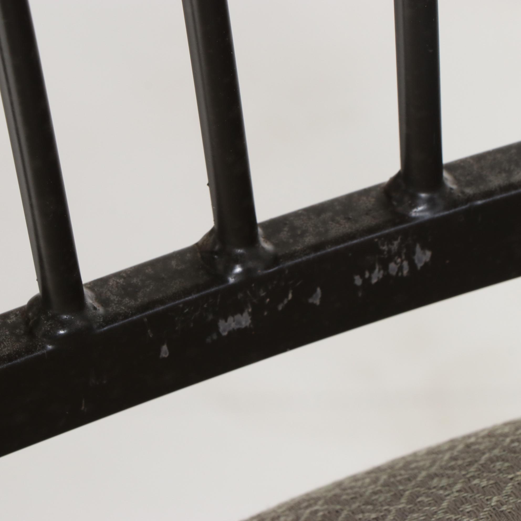 Four Amisco "Naomi" Contemporary Painted Steel Frame Dining Chairs