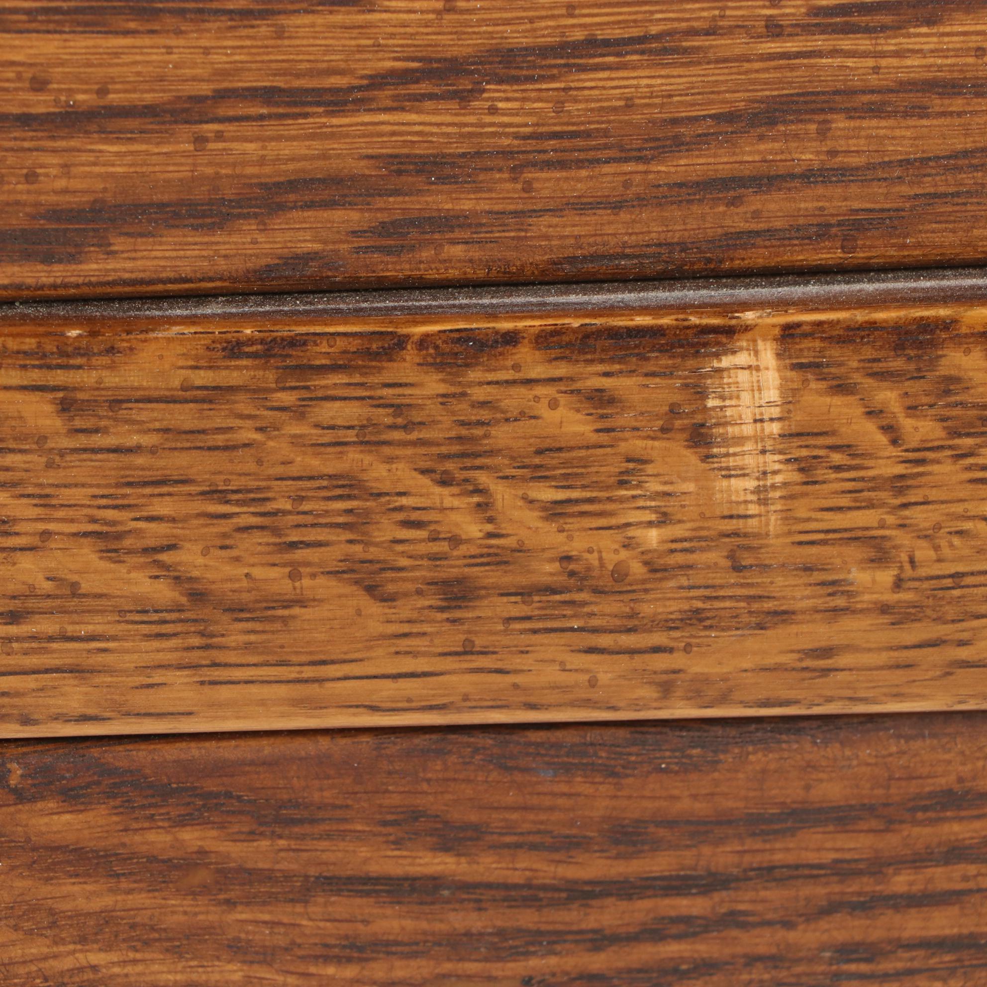 Davis "Jack Daniels Collection" Mission Slatted Oak Loveseat, circa 1980