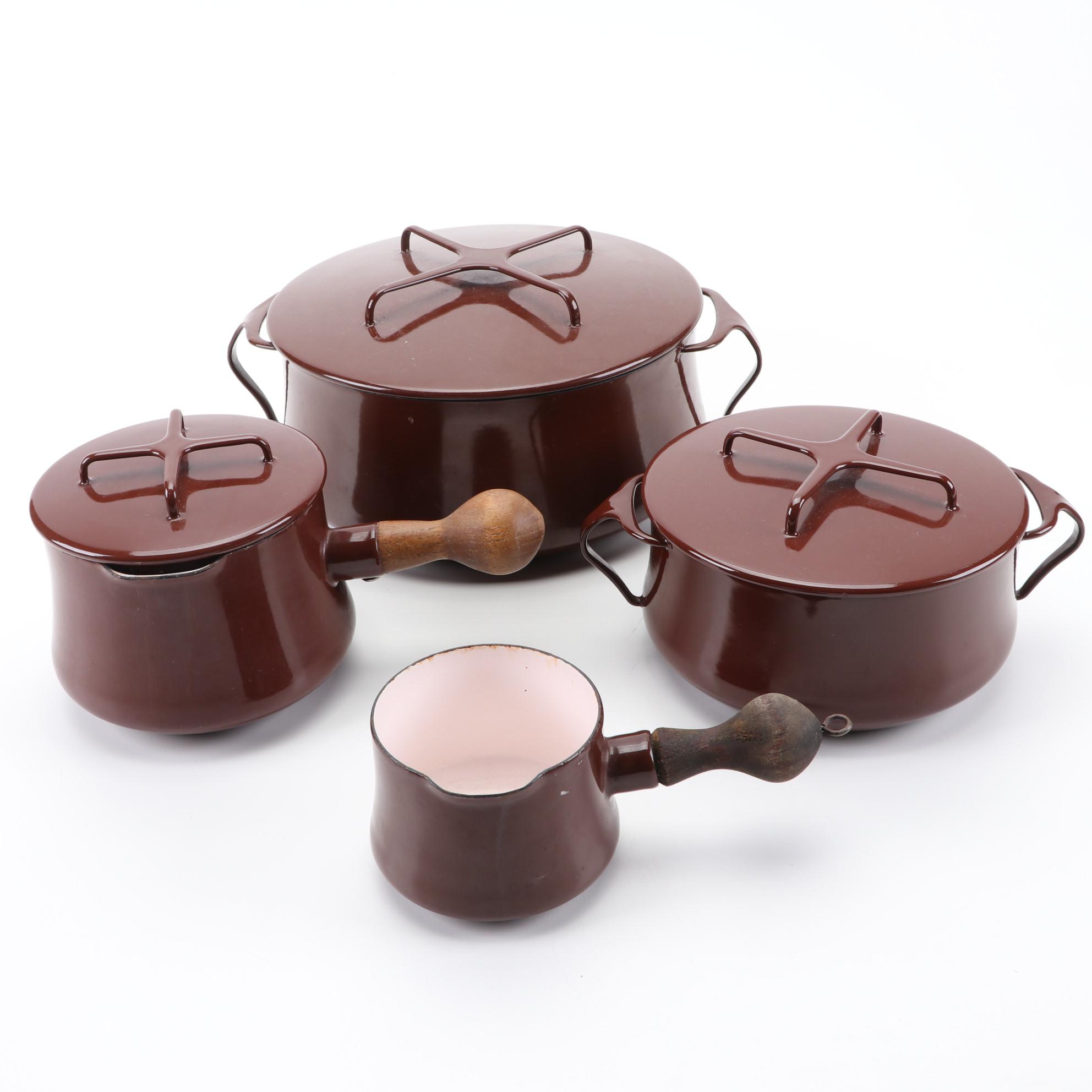 Dansk Brown Kobenstyle Enameled Casserole Dishes and Cookware, 1975–1983