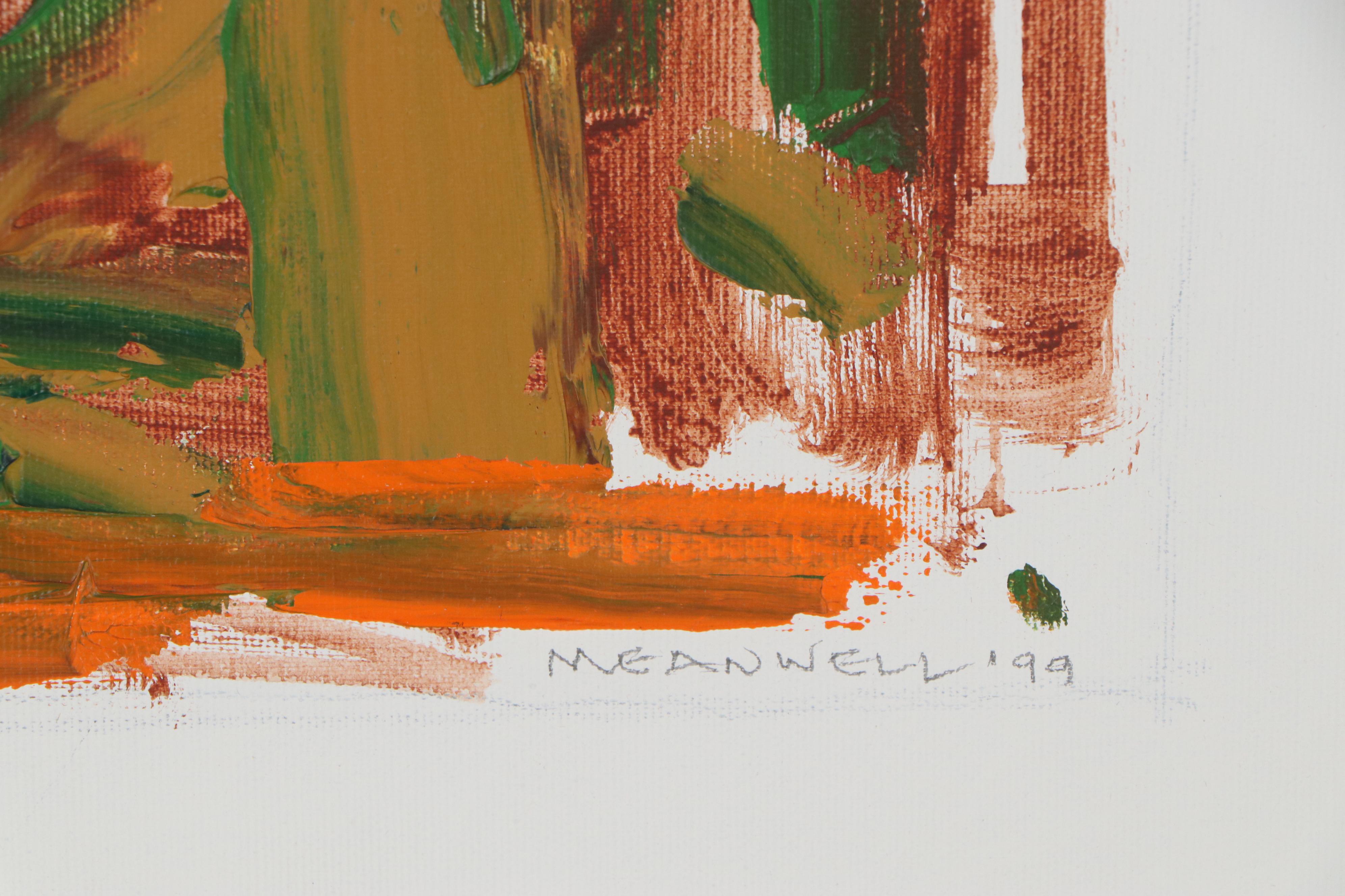 Jack Meanwell Oil Painting "Orange Sky/Blue Horizon," 1999