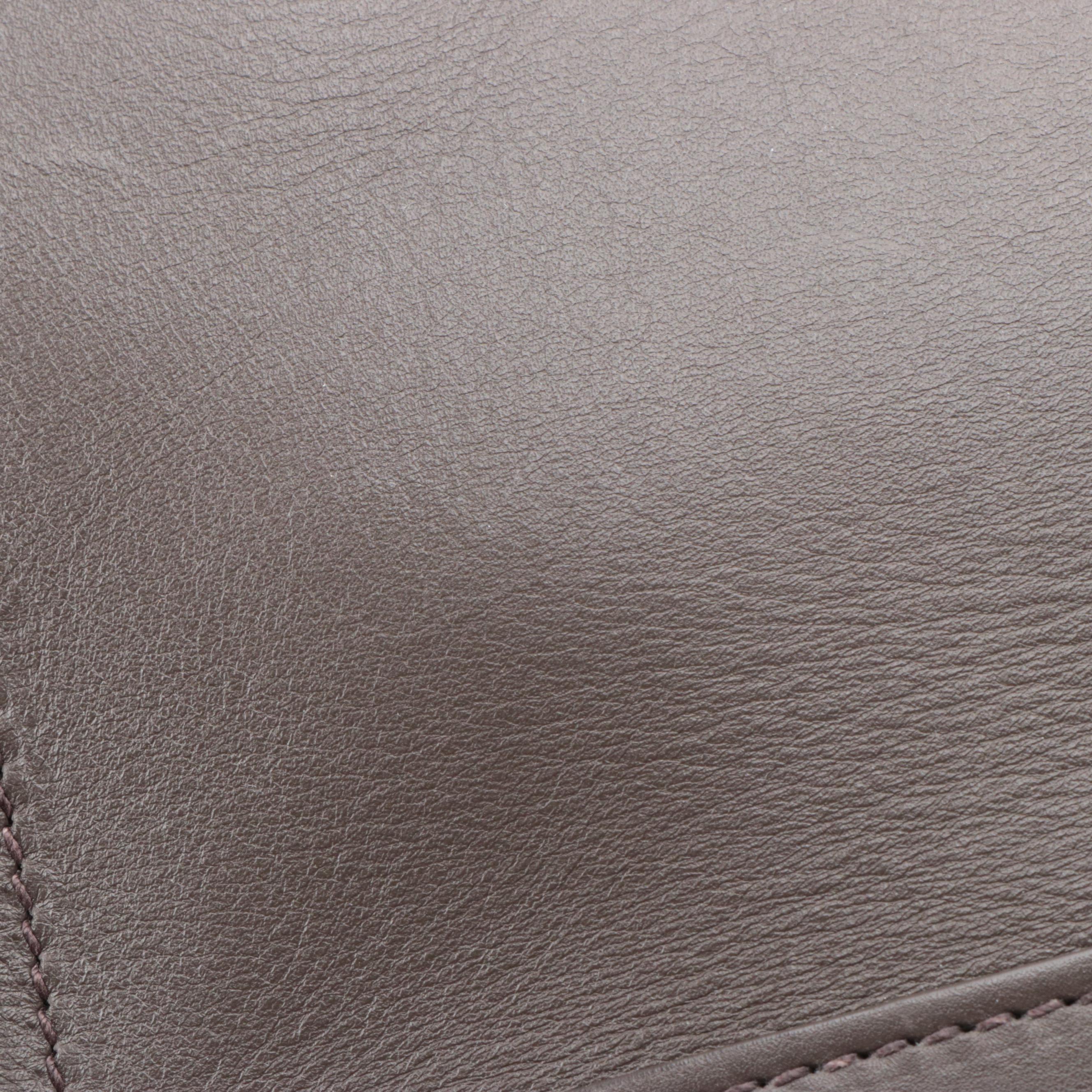 Prada Open City Tote in Taupe Calfskin Leather