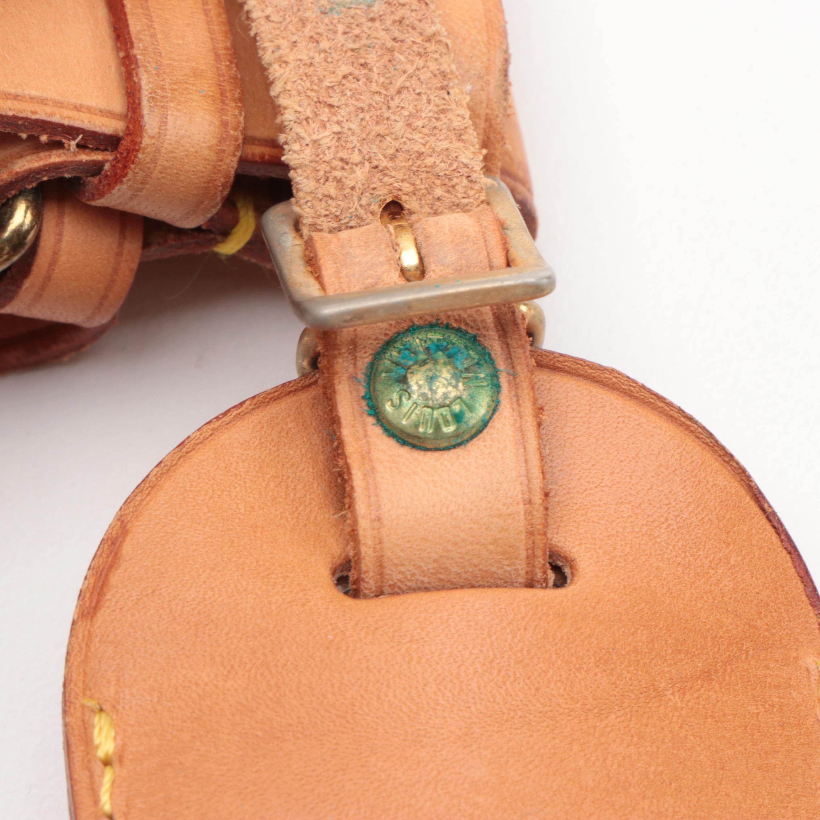 Louis Vuitton Vachetta Leather Luggage Tag and Poignet Sets, Vintage