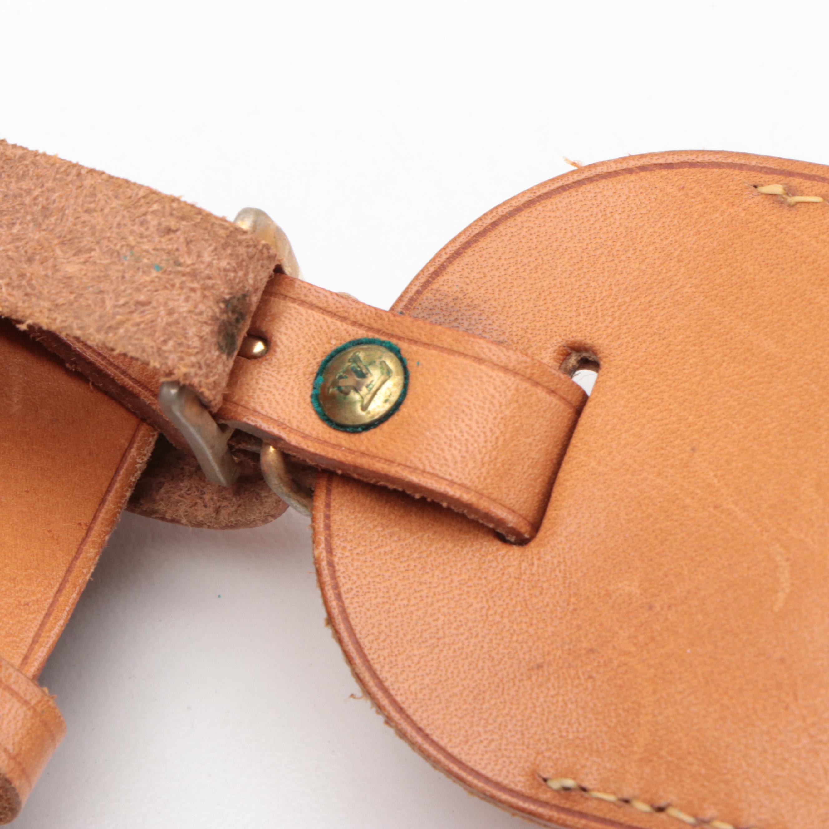Louis Vuitton Vachetta Leather Luggage Tag and Poignet Sets, Vintage