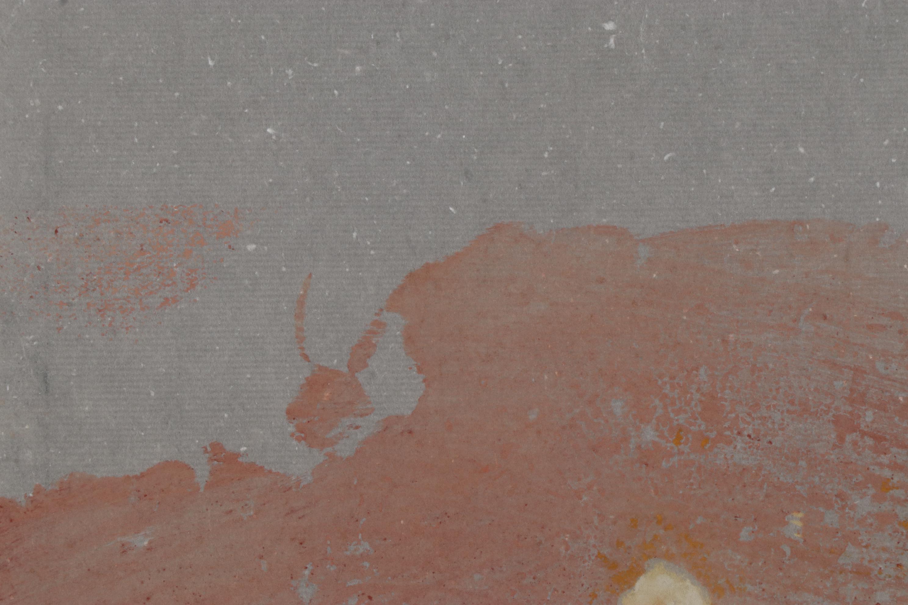 Paula Nees Gouache Painting of Abstract Composition, 1999