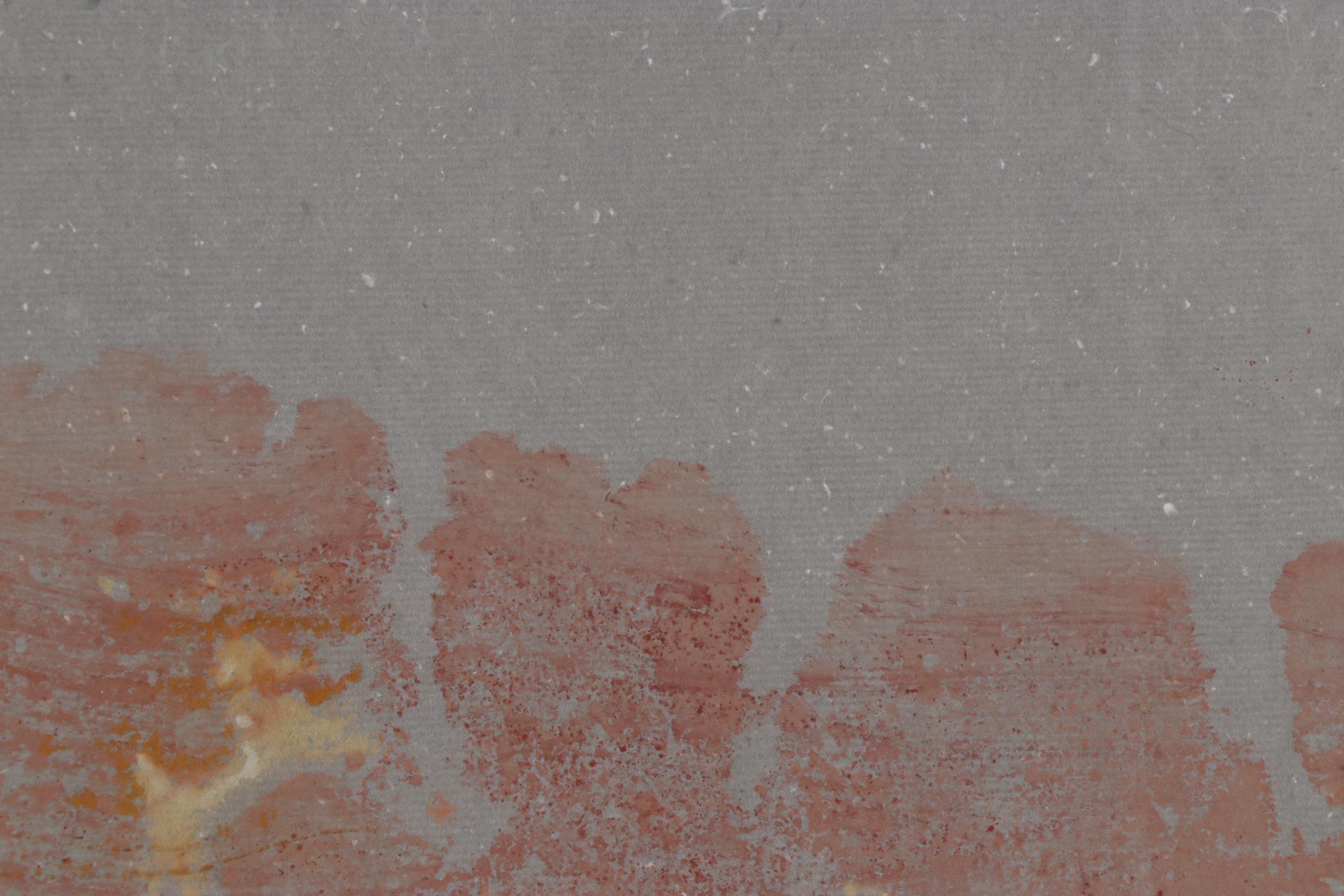 Paula Nees Gouache Painting of Abstract Composition, 1999