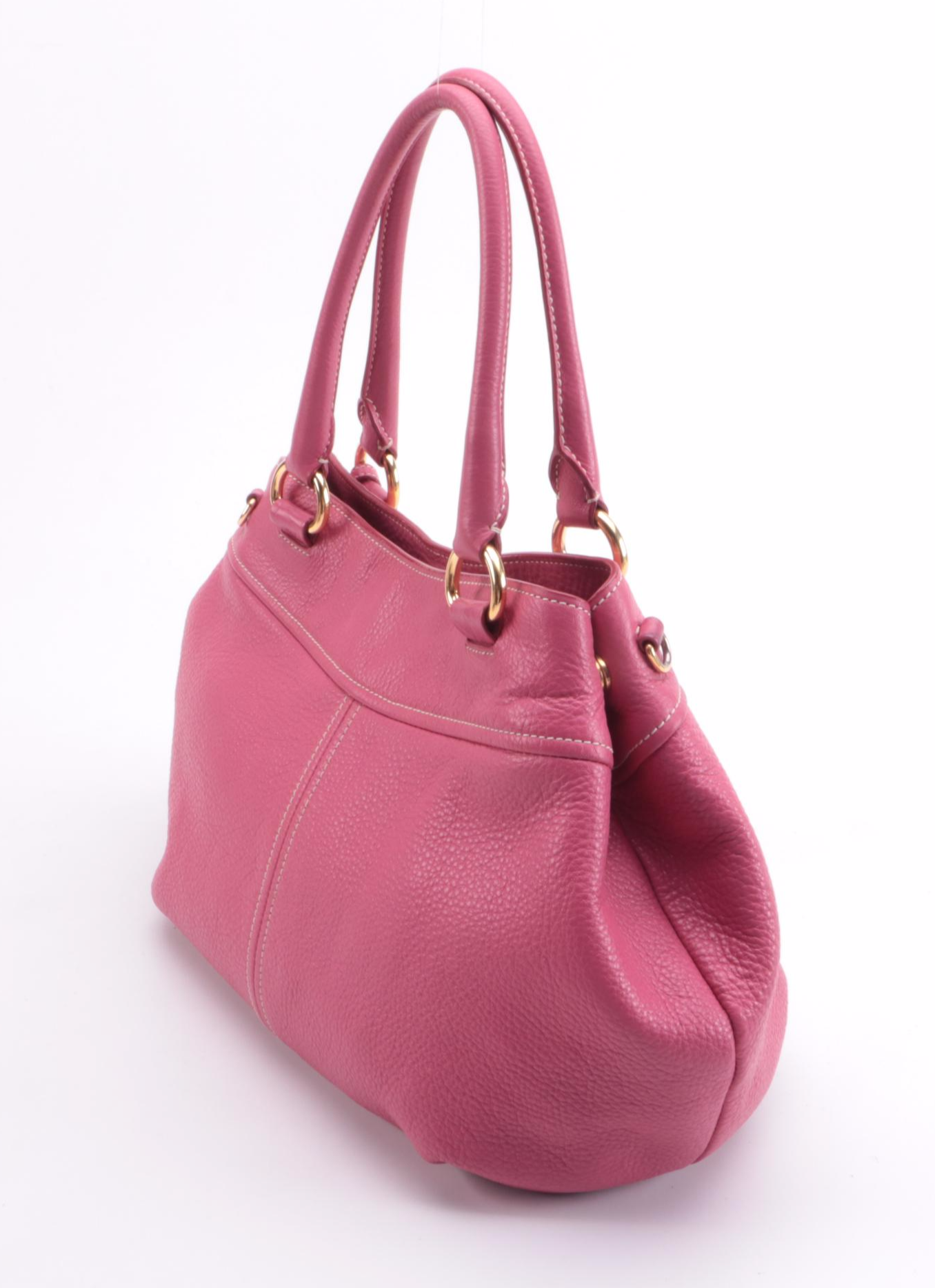 Prada Two-Way Shoulder Bag in Pink Vitello Daino Pebbled Leather