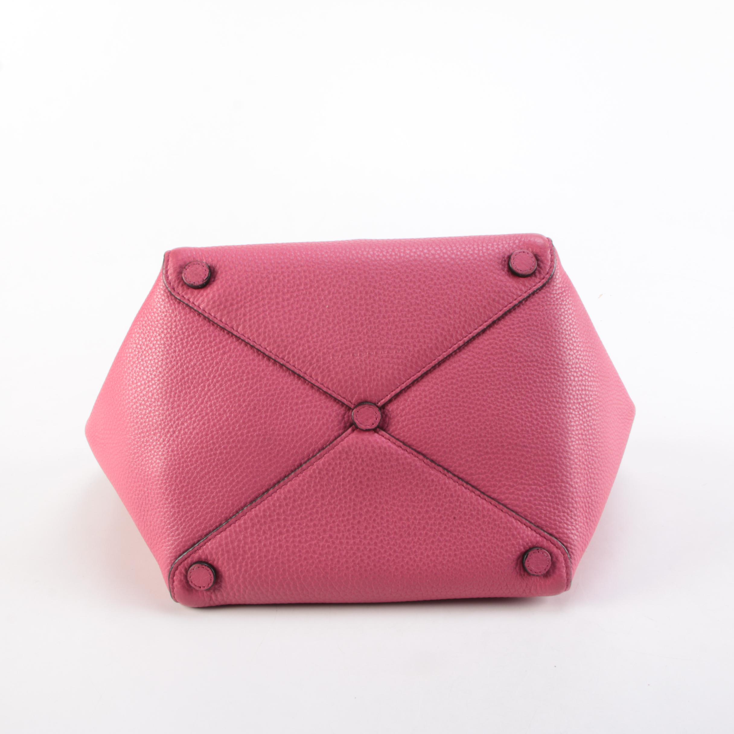 Prada Shoulder Tote Bag in Dark Pink Nappa Leather